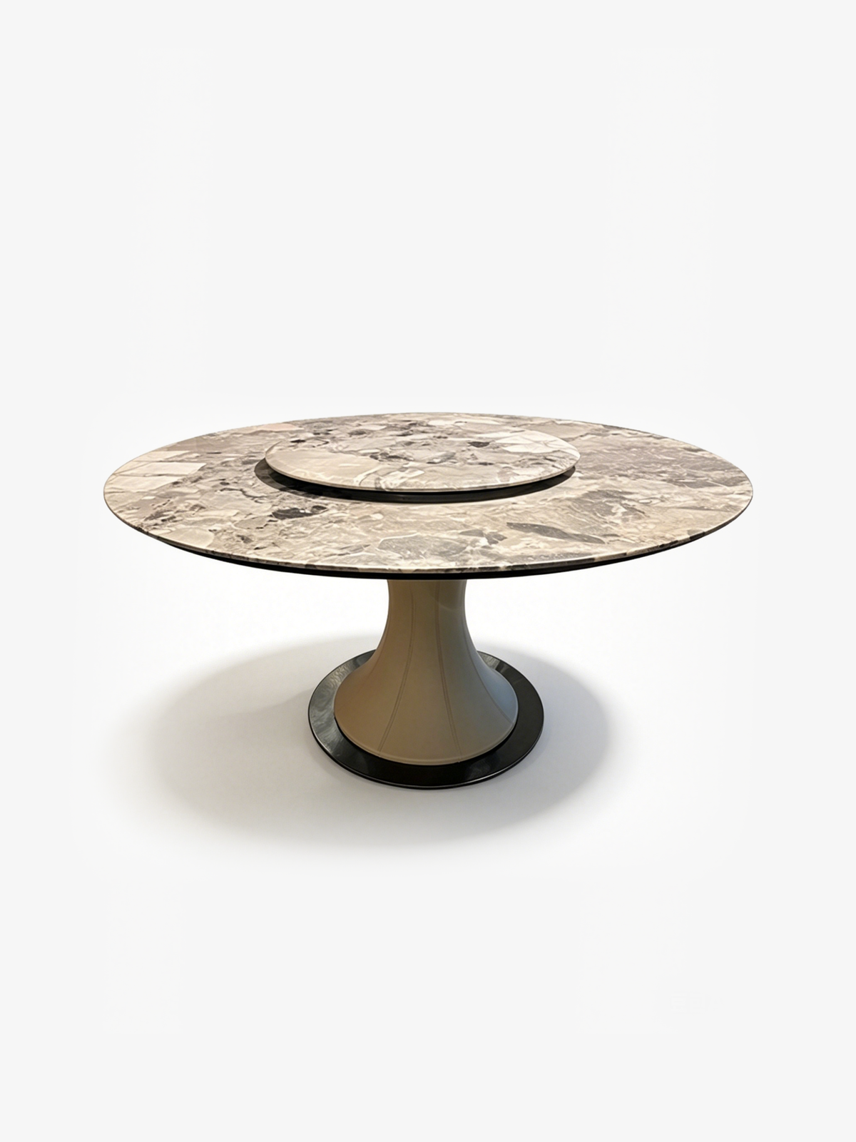 VALEN Marble Dining Table with Lazy Susan