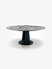 CAPRI Capra Grey Marble Round Dining Table