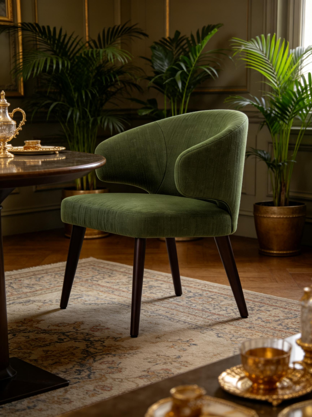 SYCAMORE Ash Wood Upholstered Dining Chair