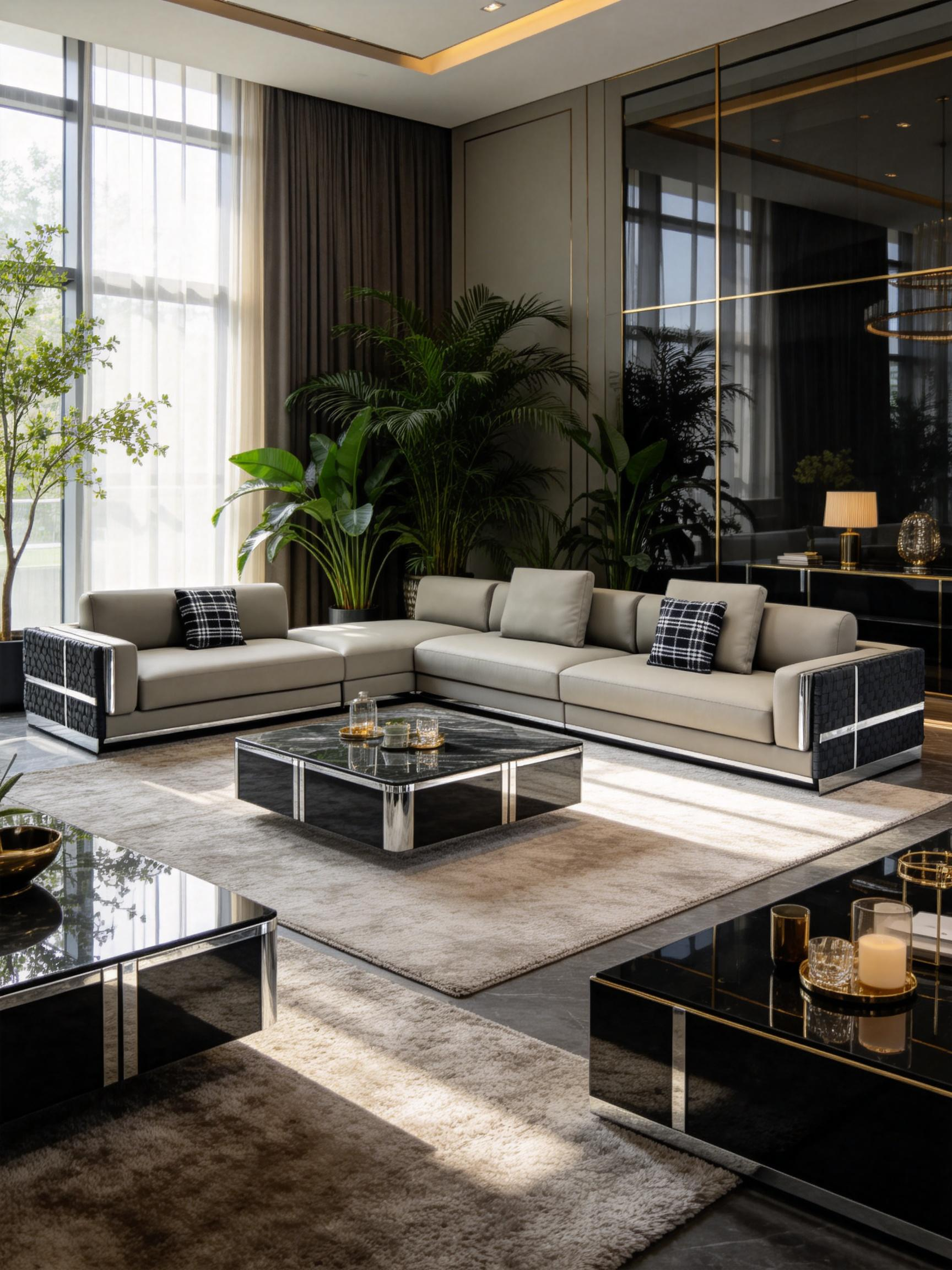 MARTIN Leather Chaise Sectional Sofa