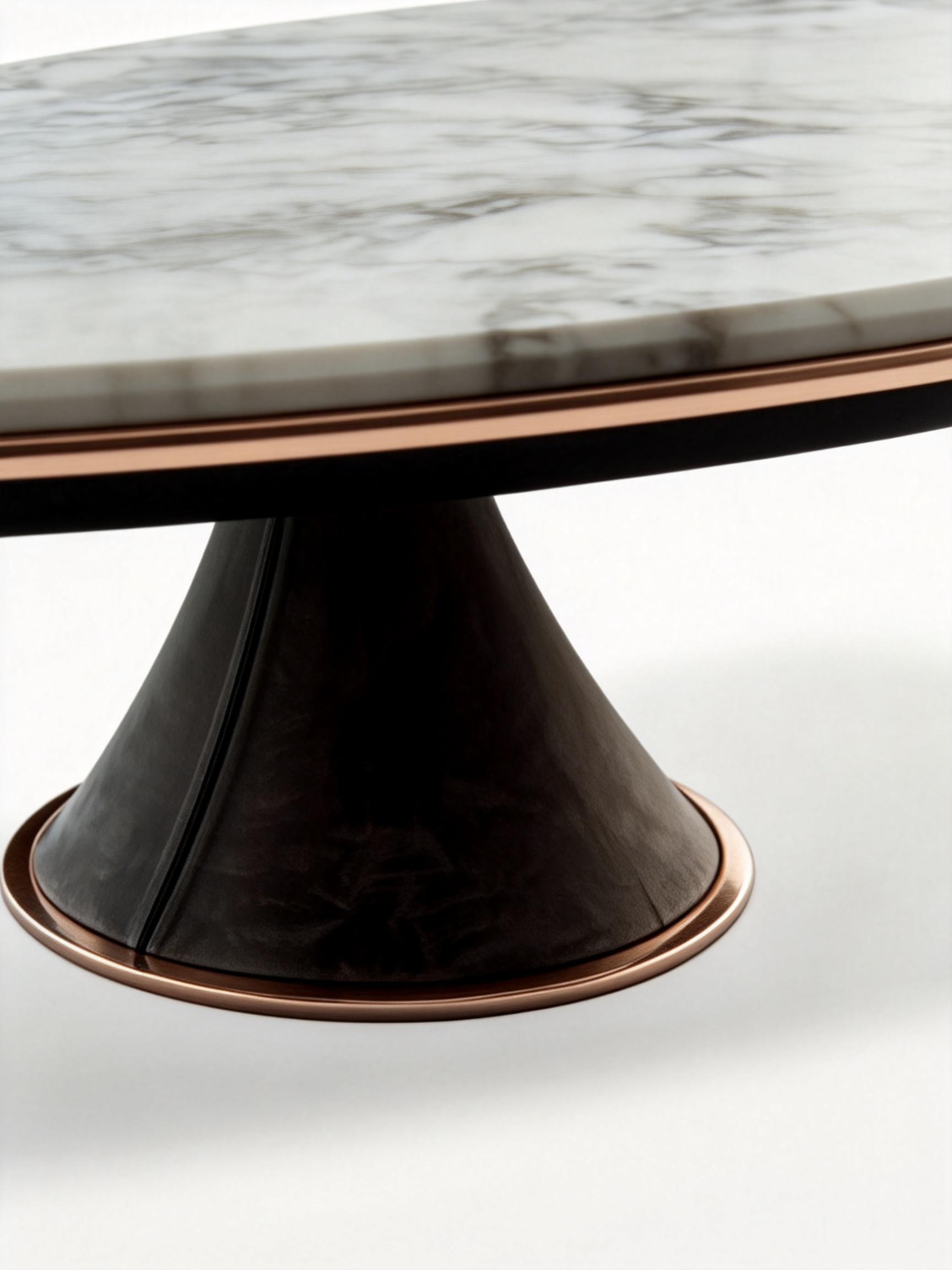 HORIZON Picasso Marble Coffee Table with Pedestal Base