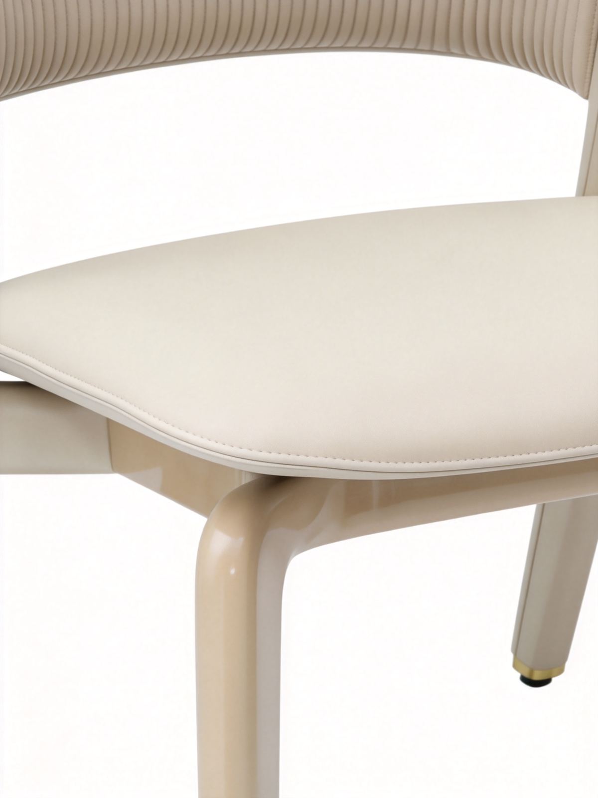 AURELIA Ribbed Saddle Leather Dining Chair