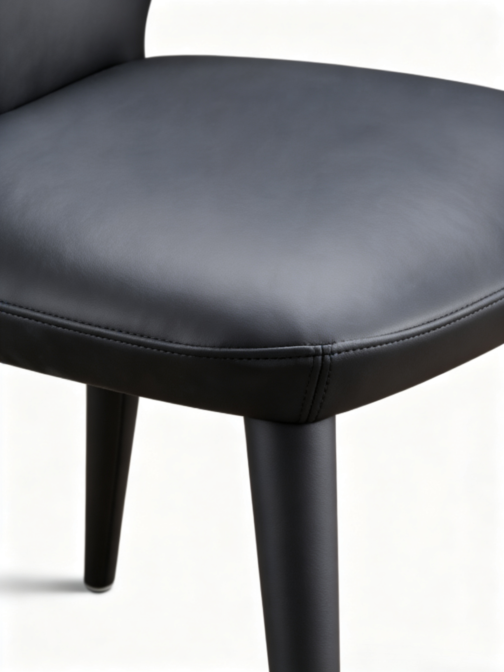 AERIAL Bouclé & Faux Leather Dining Chair