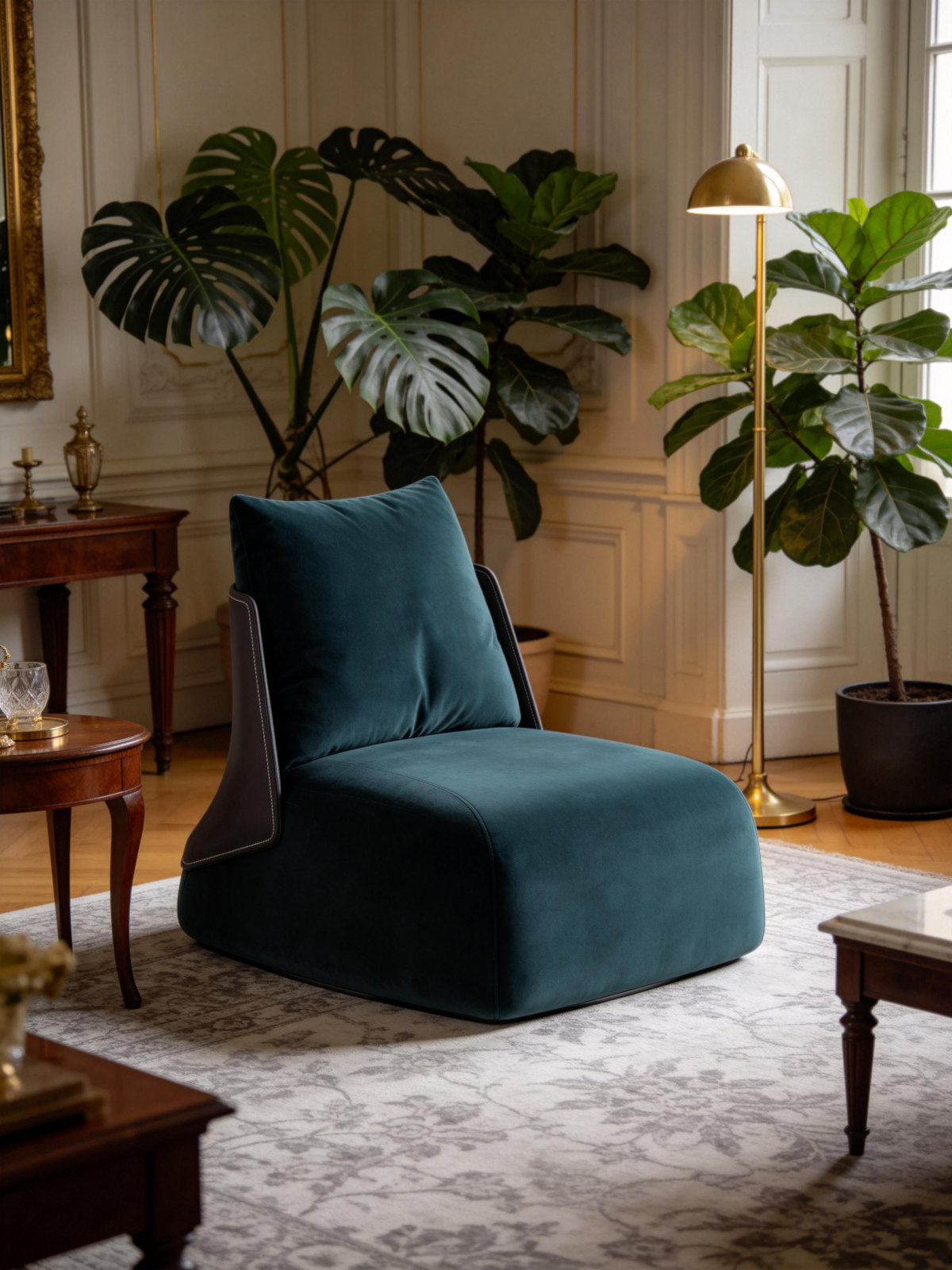 VELLUM Fabric Floor Lounge Chair
