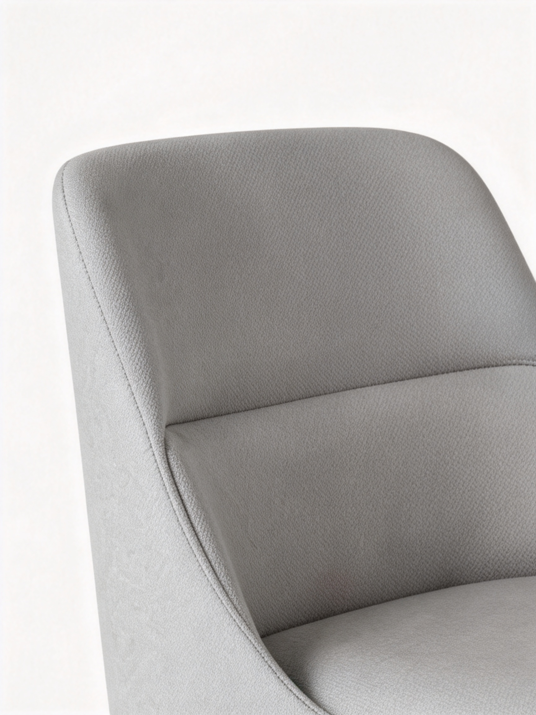 ELVIN Grey Fabric and Wood Dining Chair
