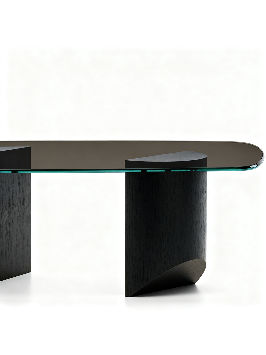 SOLEN Smoked Glass Dining Table