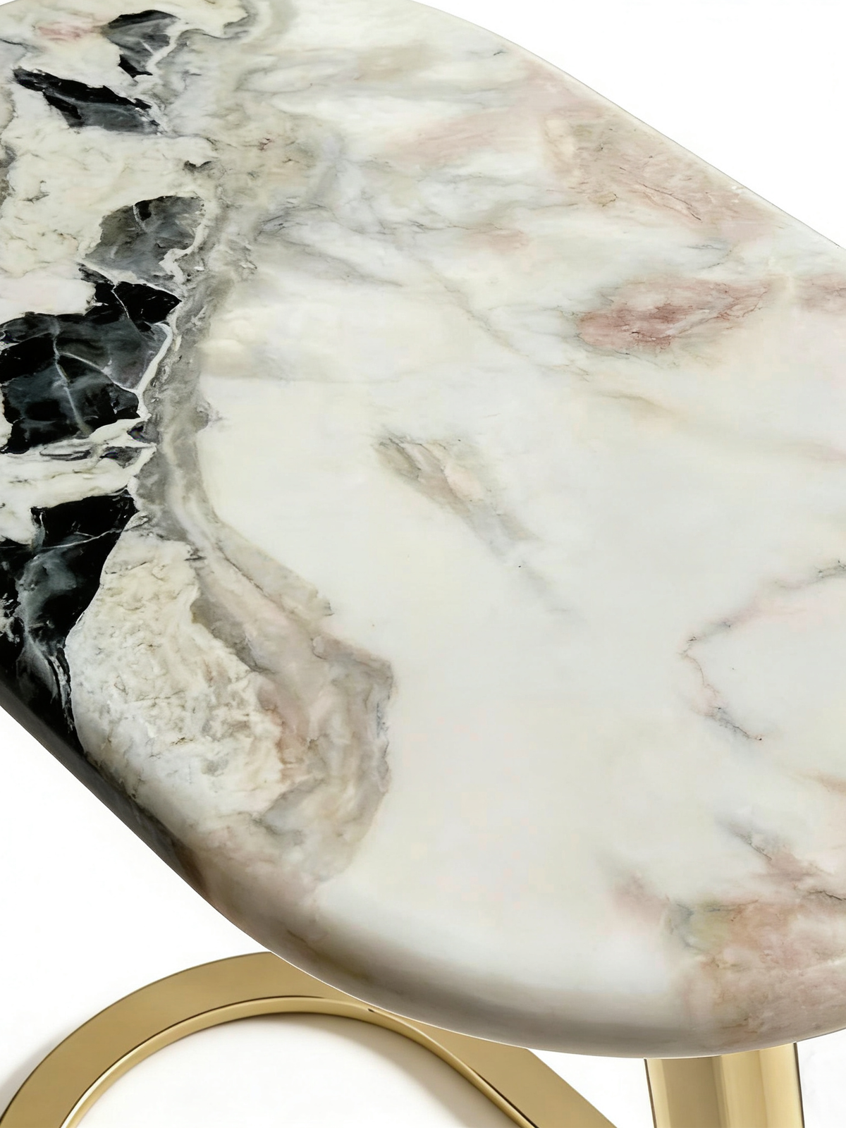 PICASSA Marble C-Shaped Side Table