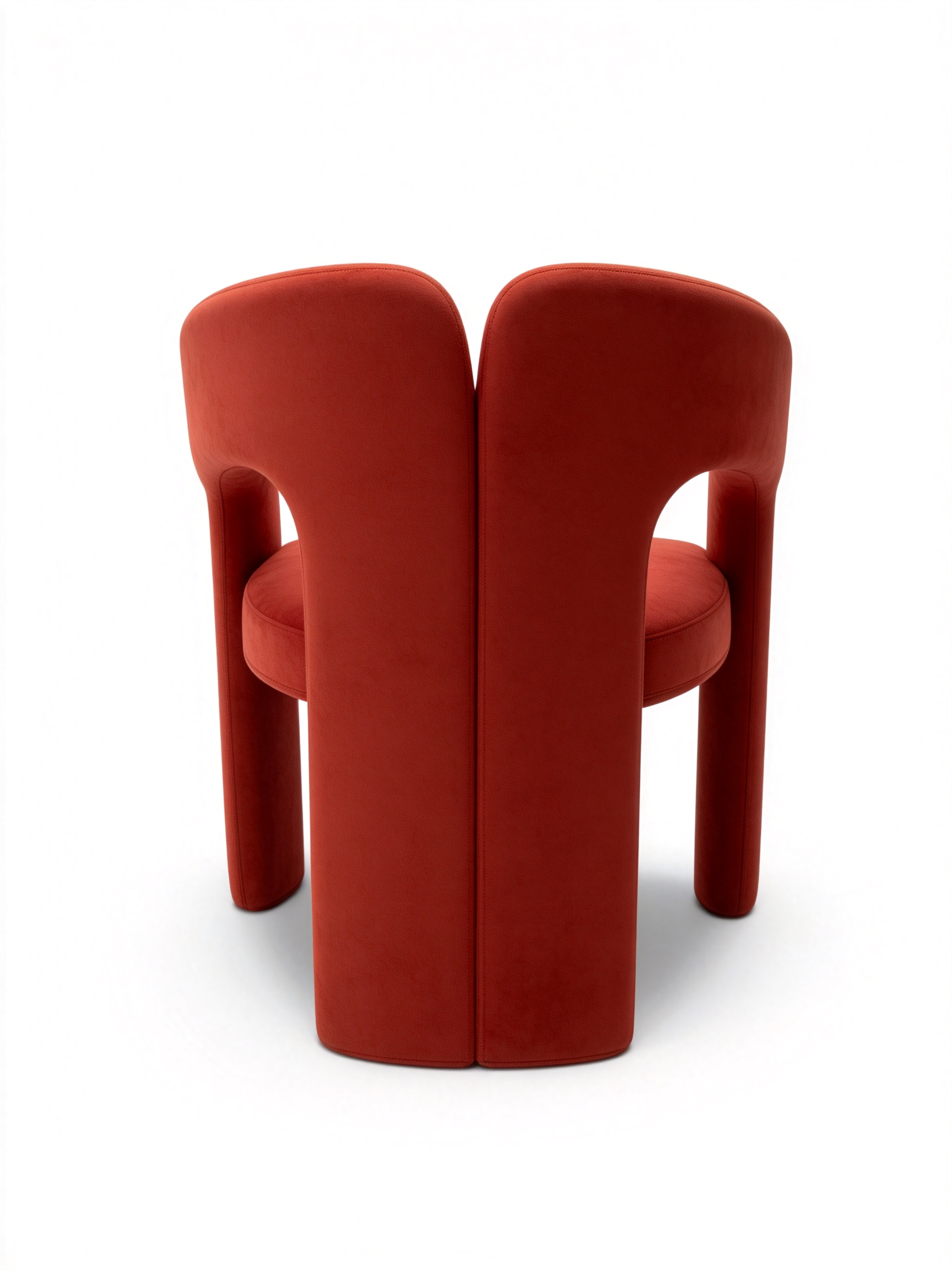 ARCH Terracotta Sculpted Fabric Accent Chair