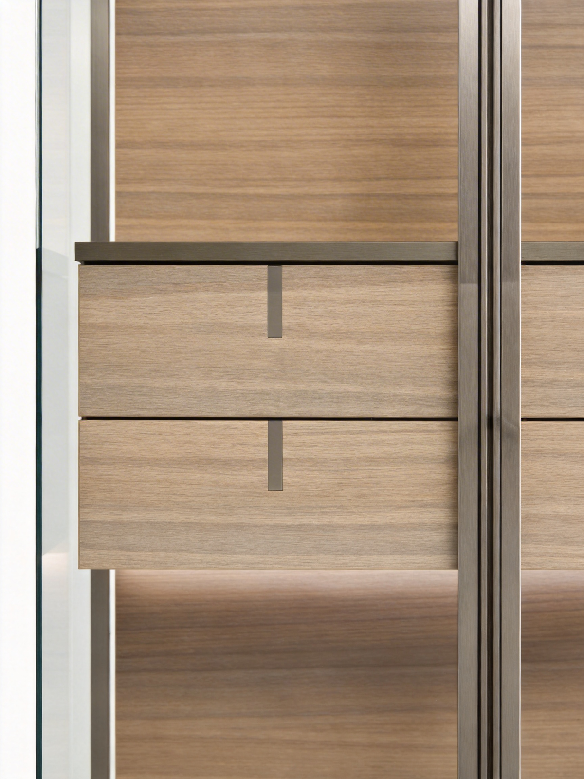 AETHER Tinted Glass & Gentleman Grey Steel Display Cabinet