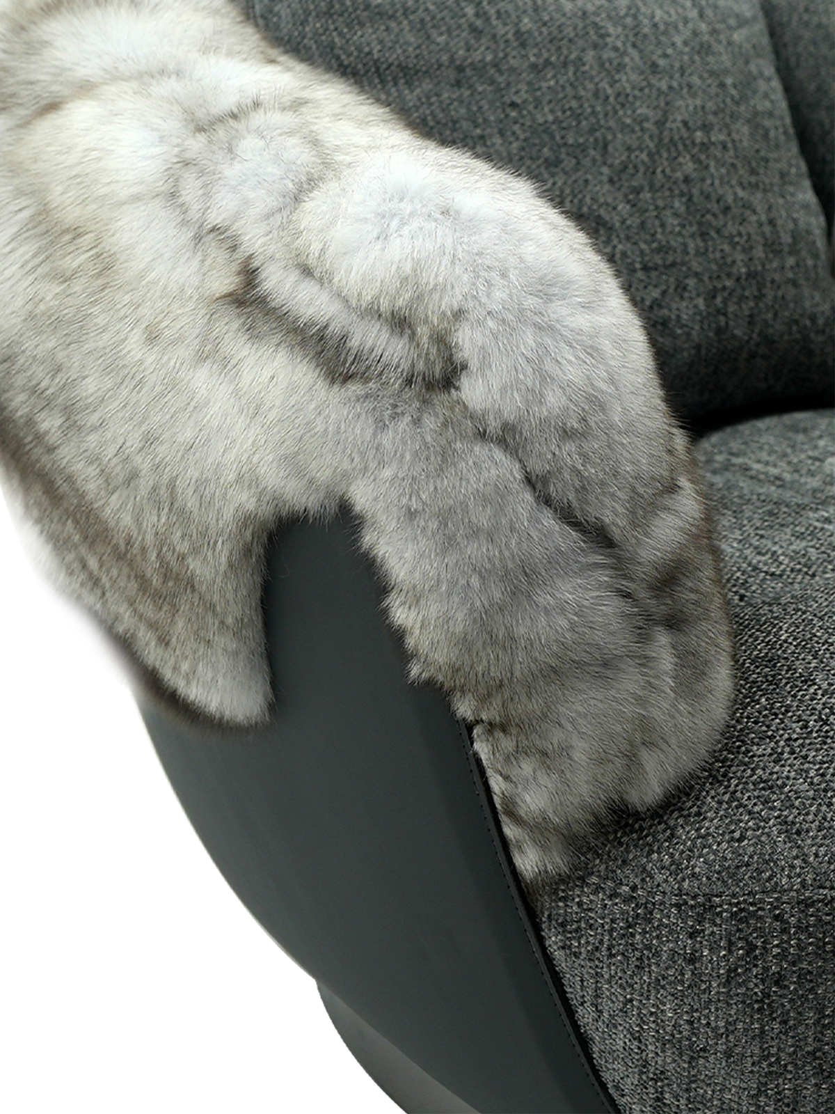 FENNA Fur & Fabric Lounge Chair