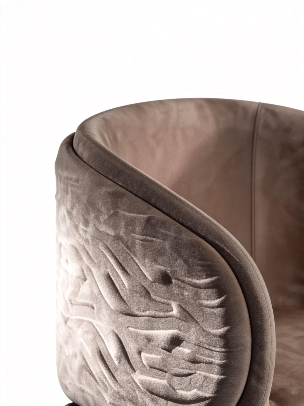 ORVIA Pleated Leather Dining Chair