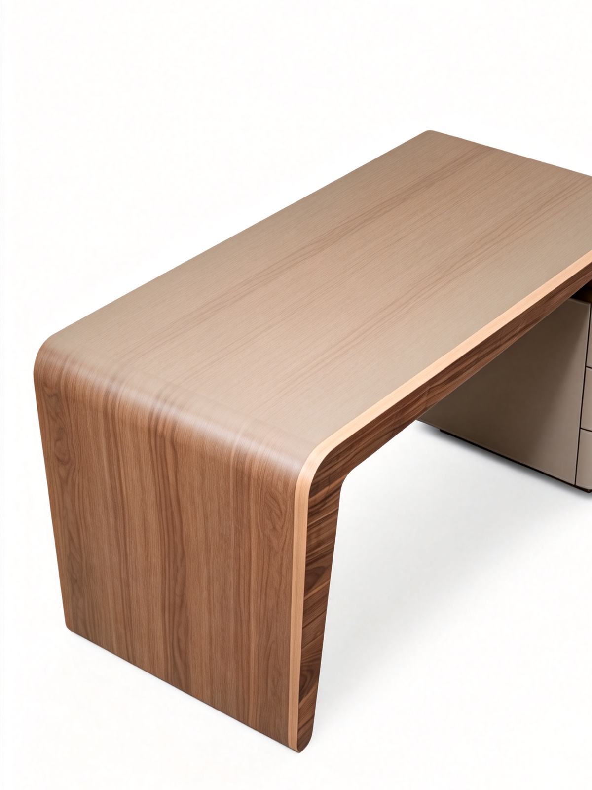 FORGE Wood & Saddle Leather Executive Desk