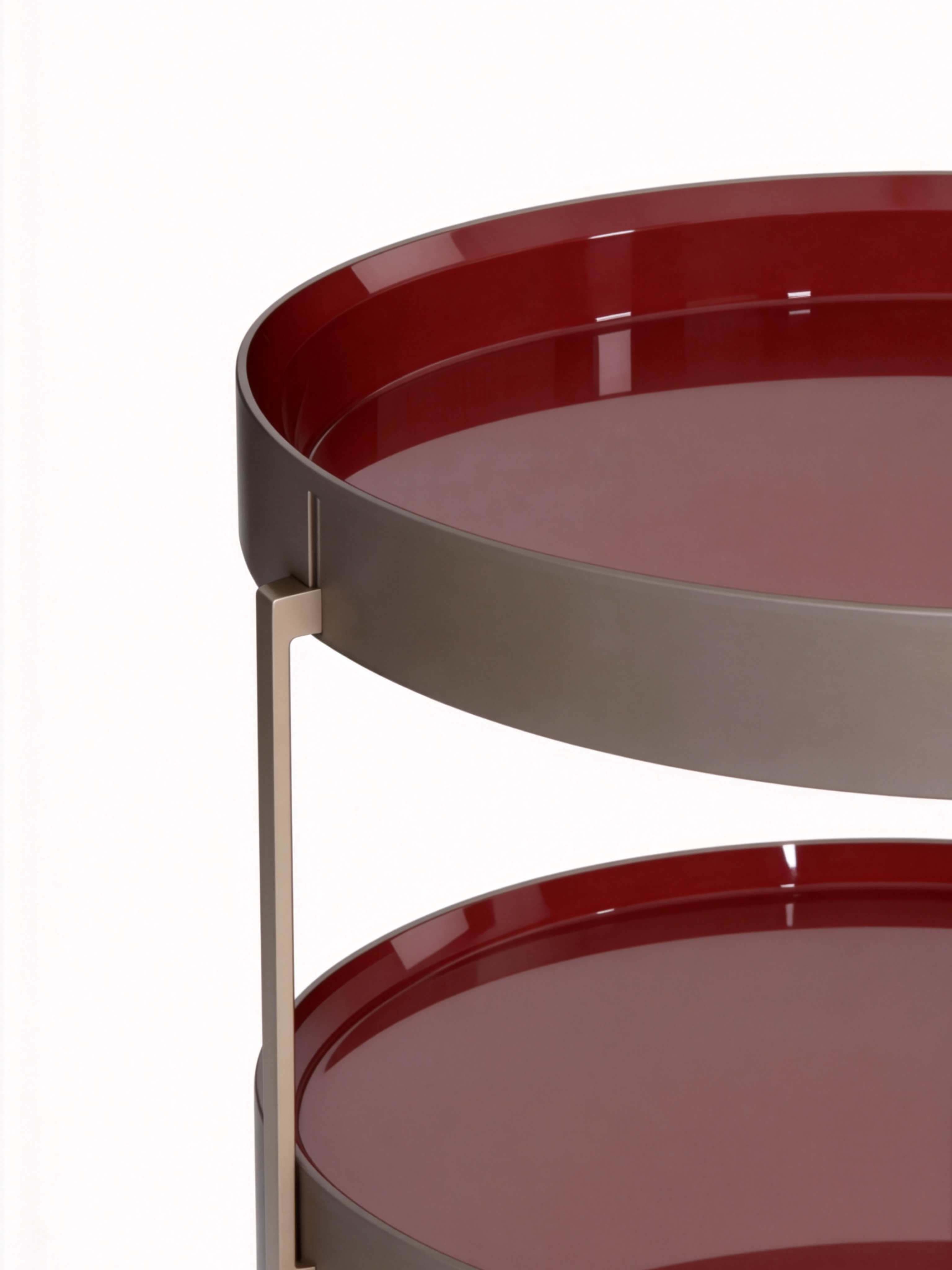 ORION Saddle Leather Round Side Table
