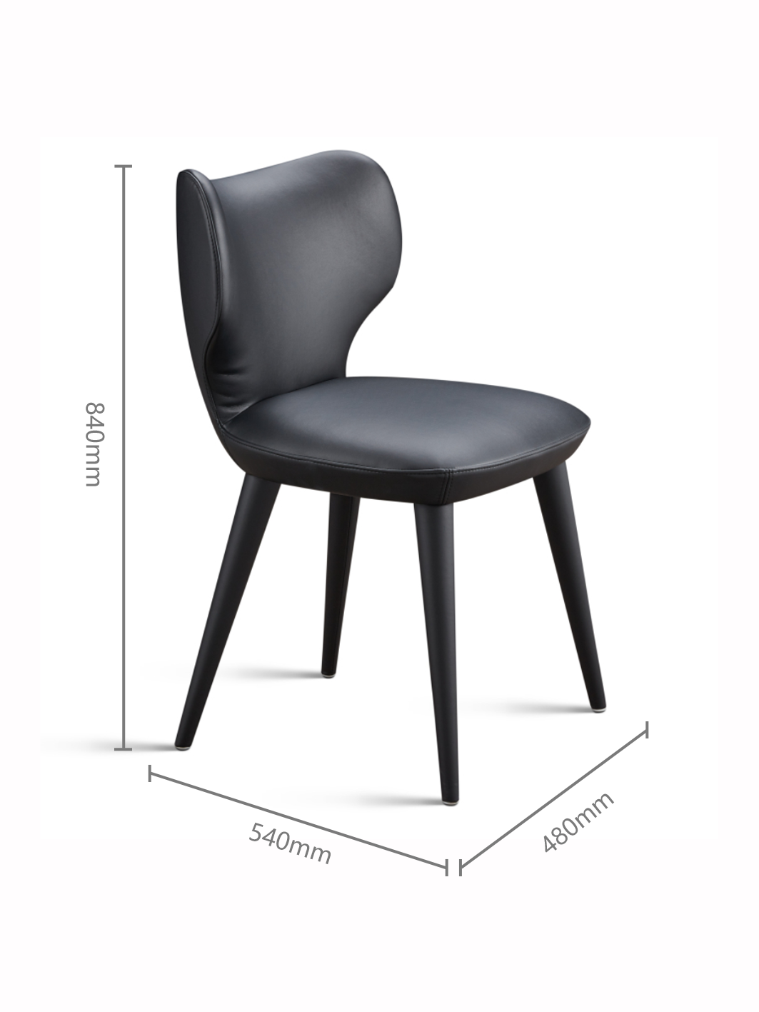 AERIAL Bouclé & Faux Leather Dining Chair
