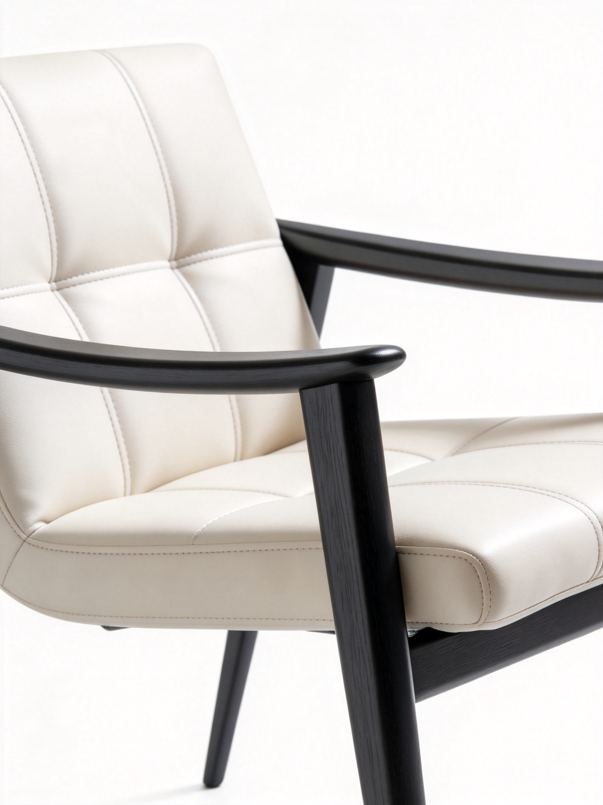 ALDER Leather & Ash Wood Dining Chair