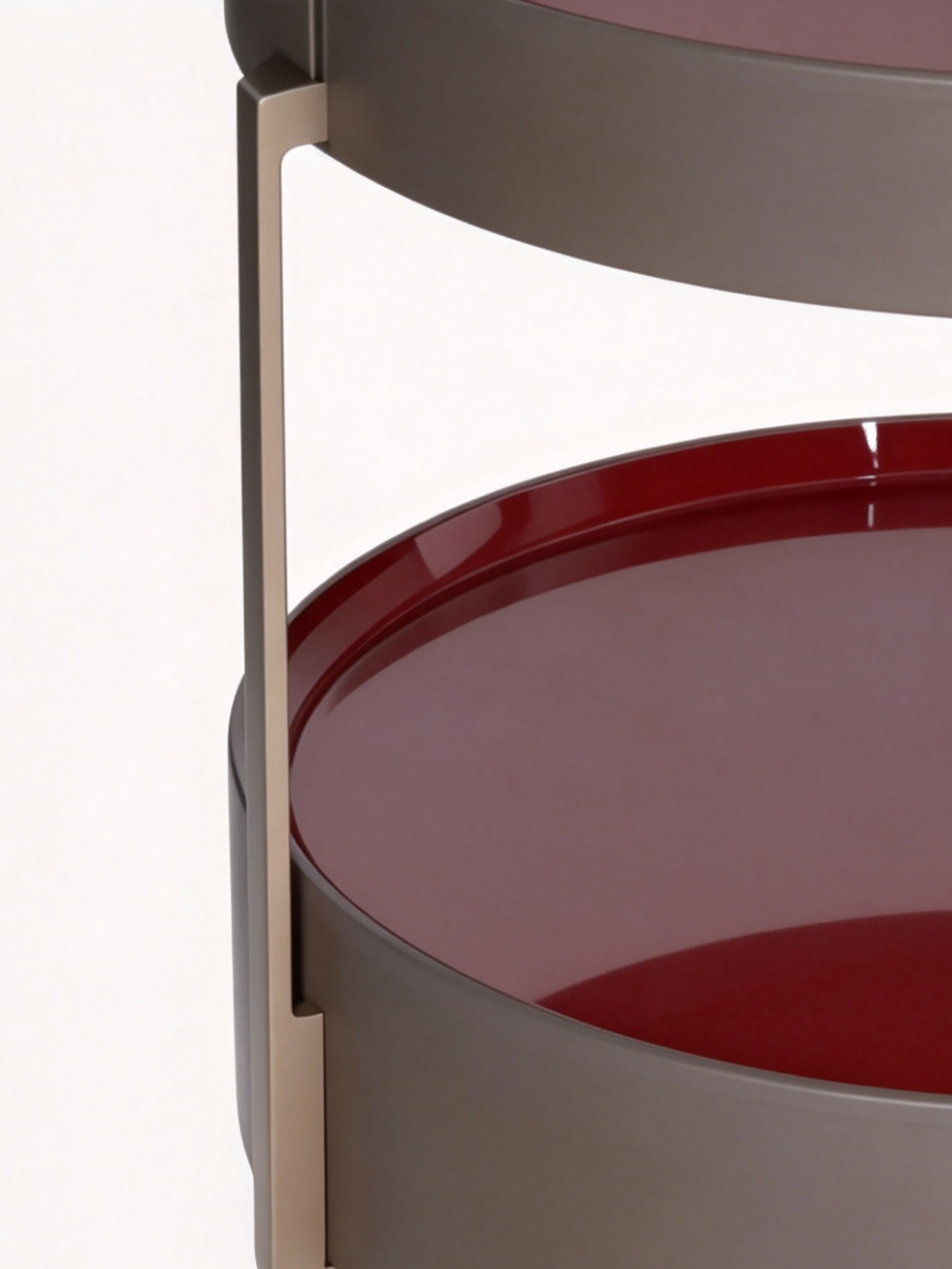 ORION Saddle Leather Round Side Table