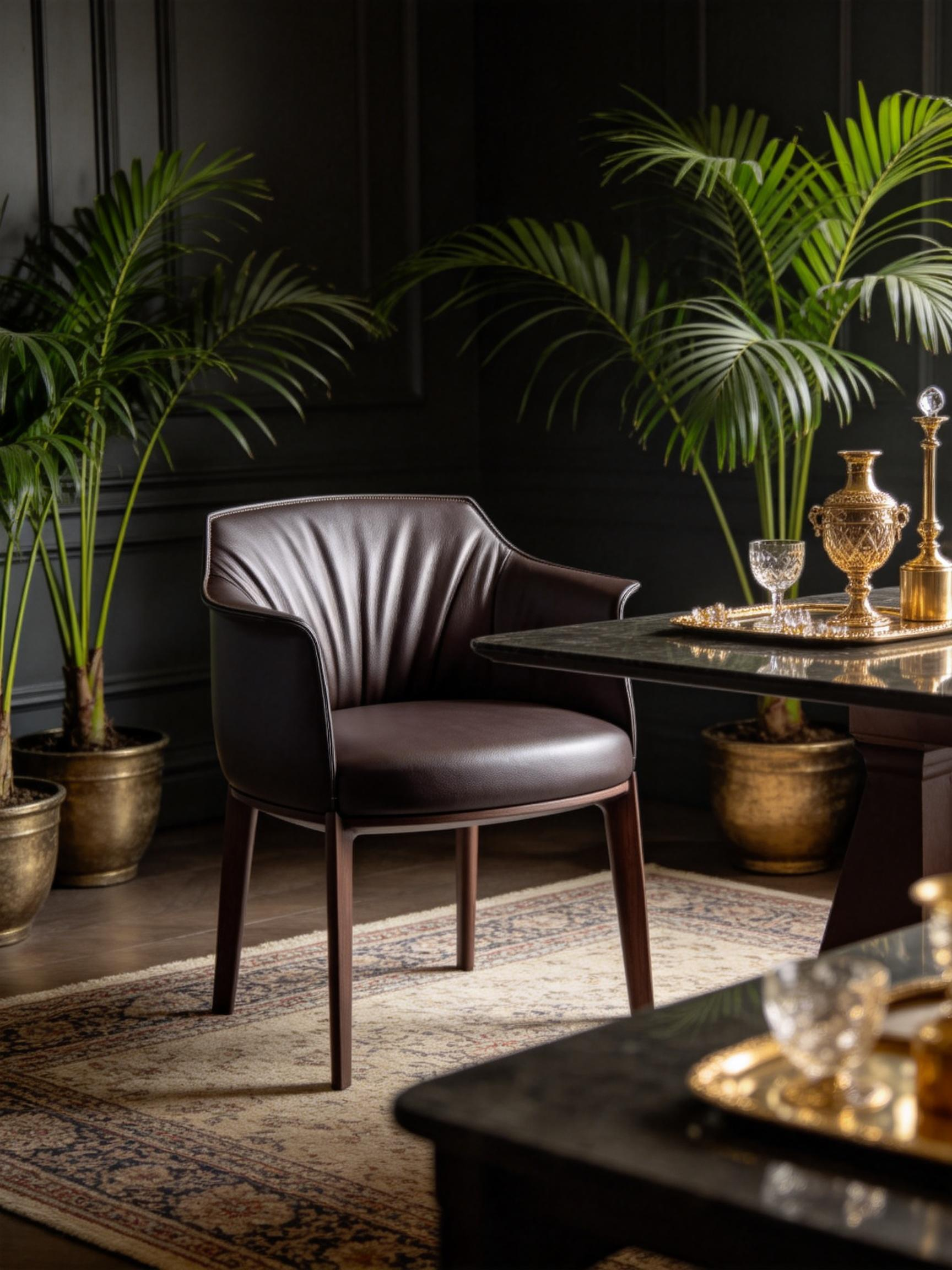 CRESCENT Pleated Dining Armchair