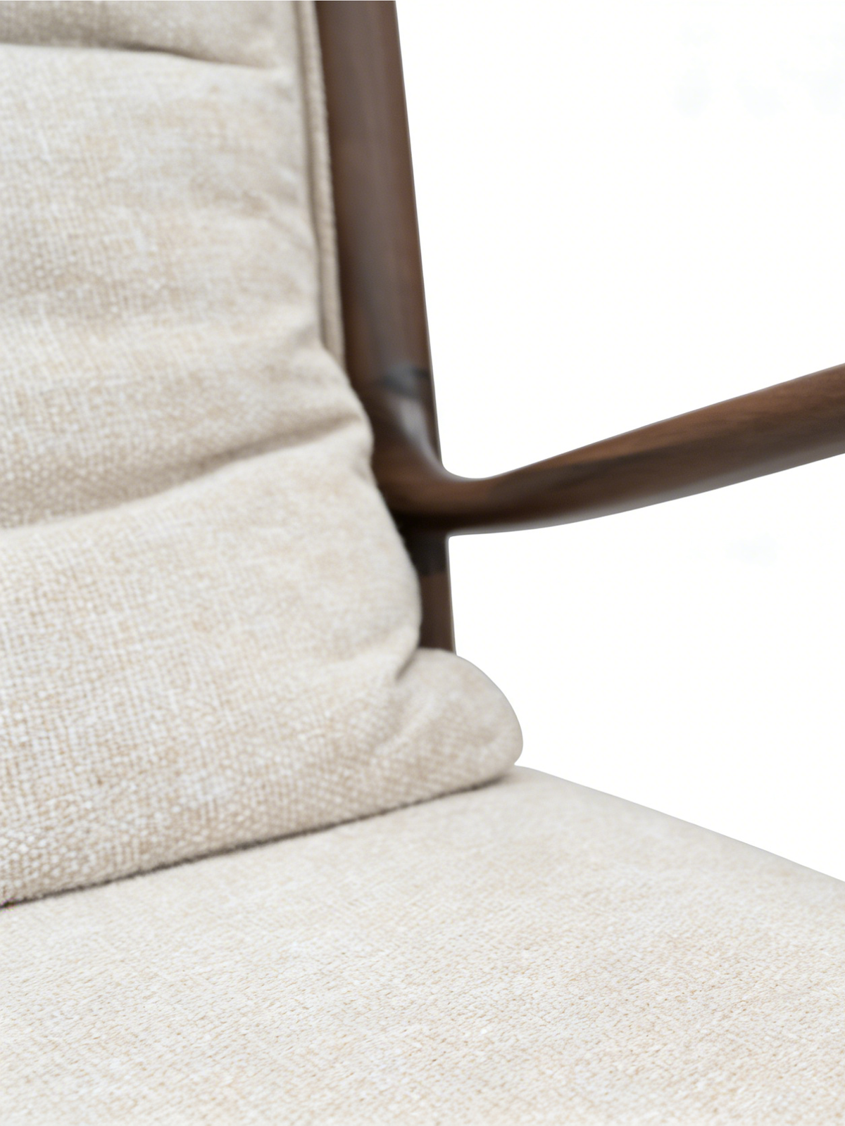 ALTO Solid Black Walnut High-Back Lounge Chair