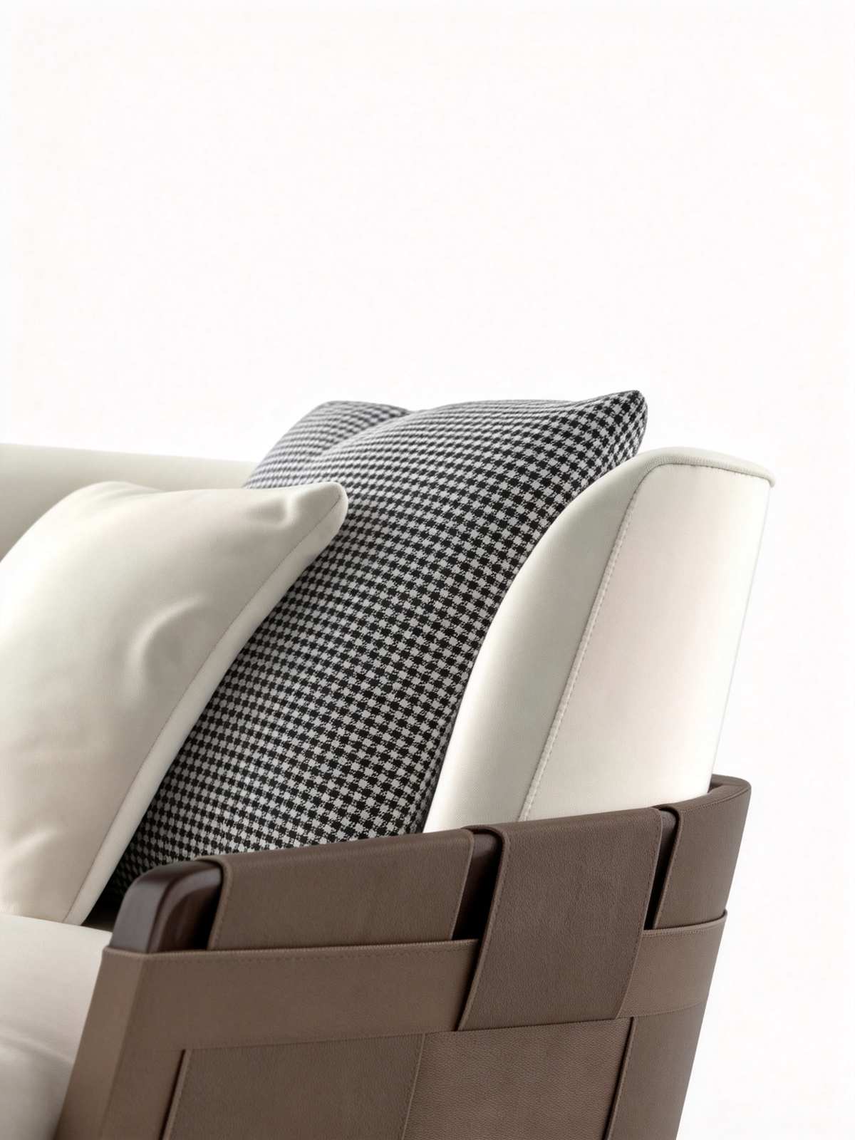 RAVEL Woven Saddle Leather Lounge Chair