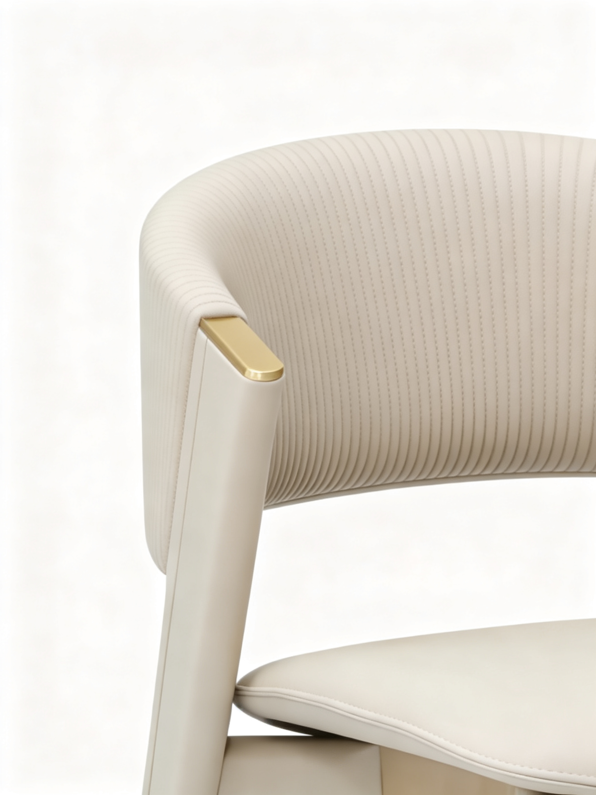 AURELIA Ribbed Saddle Leather Dining Chair