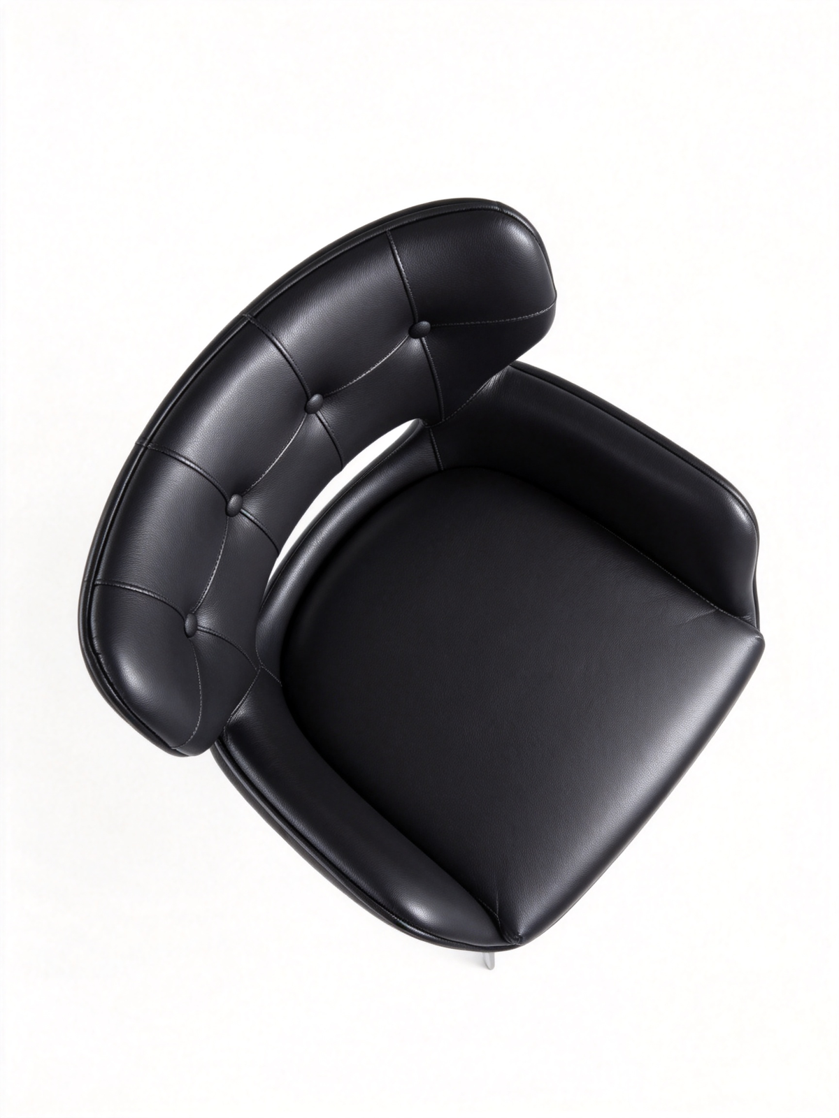 VIREN Cut-Out Leather Dining Chair