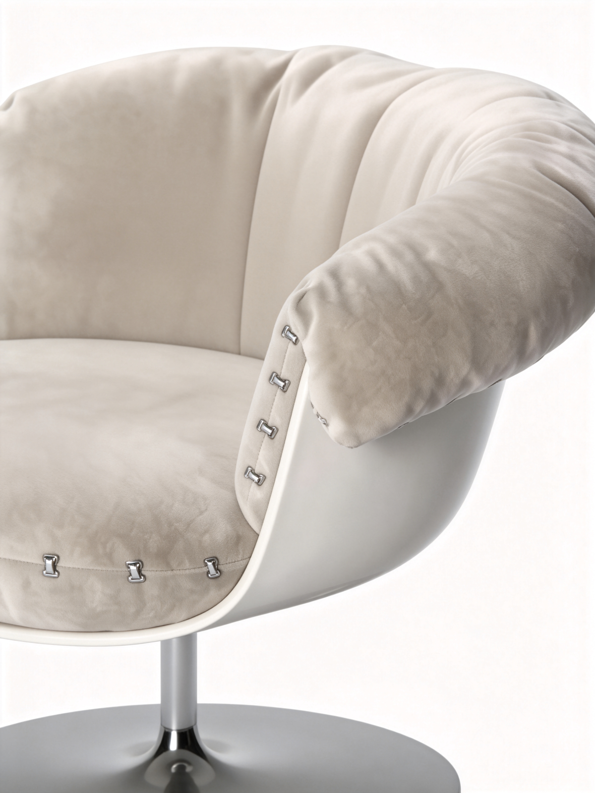 LUNE Upholstered Swivel Accent Chair