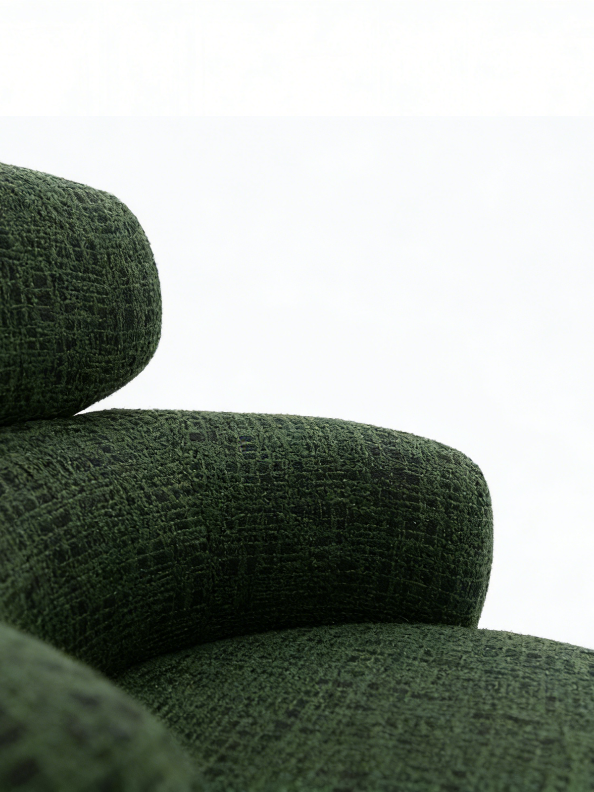 HALO 180° Swivel Dining Chair with Textured Fabric Upholstery