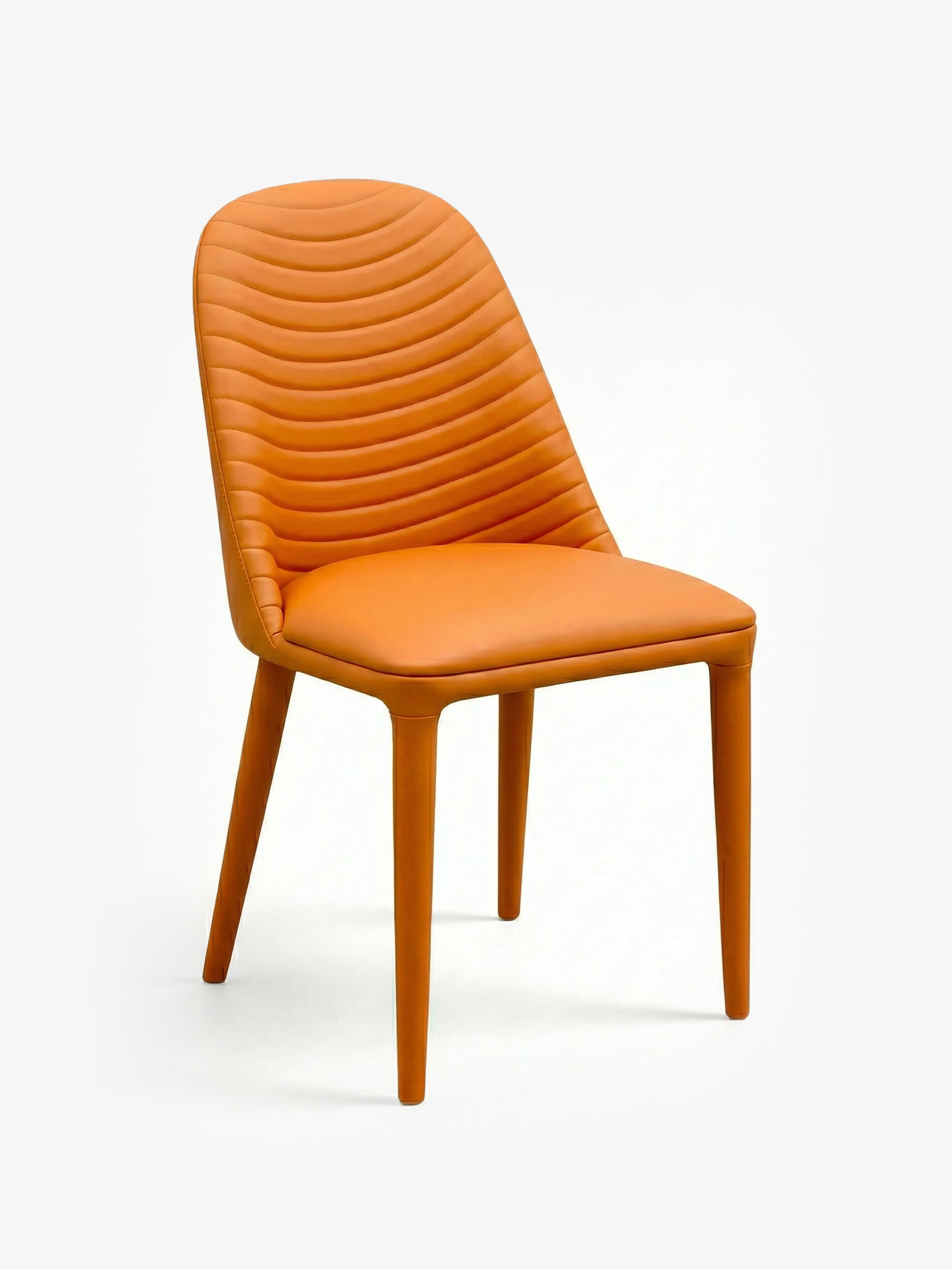 CASSIA Ribbed Vegan Leather Dining Chair