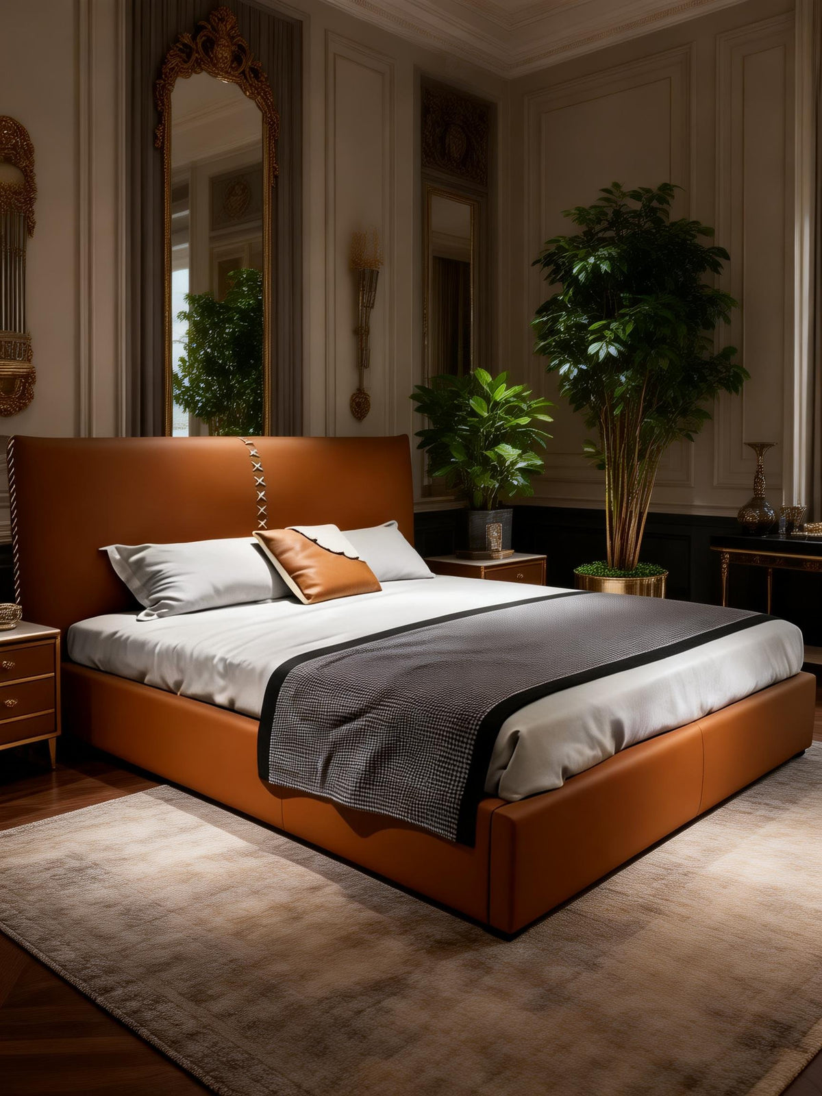 BENTLEY Full Leather Super King Bed Frame