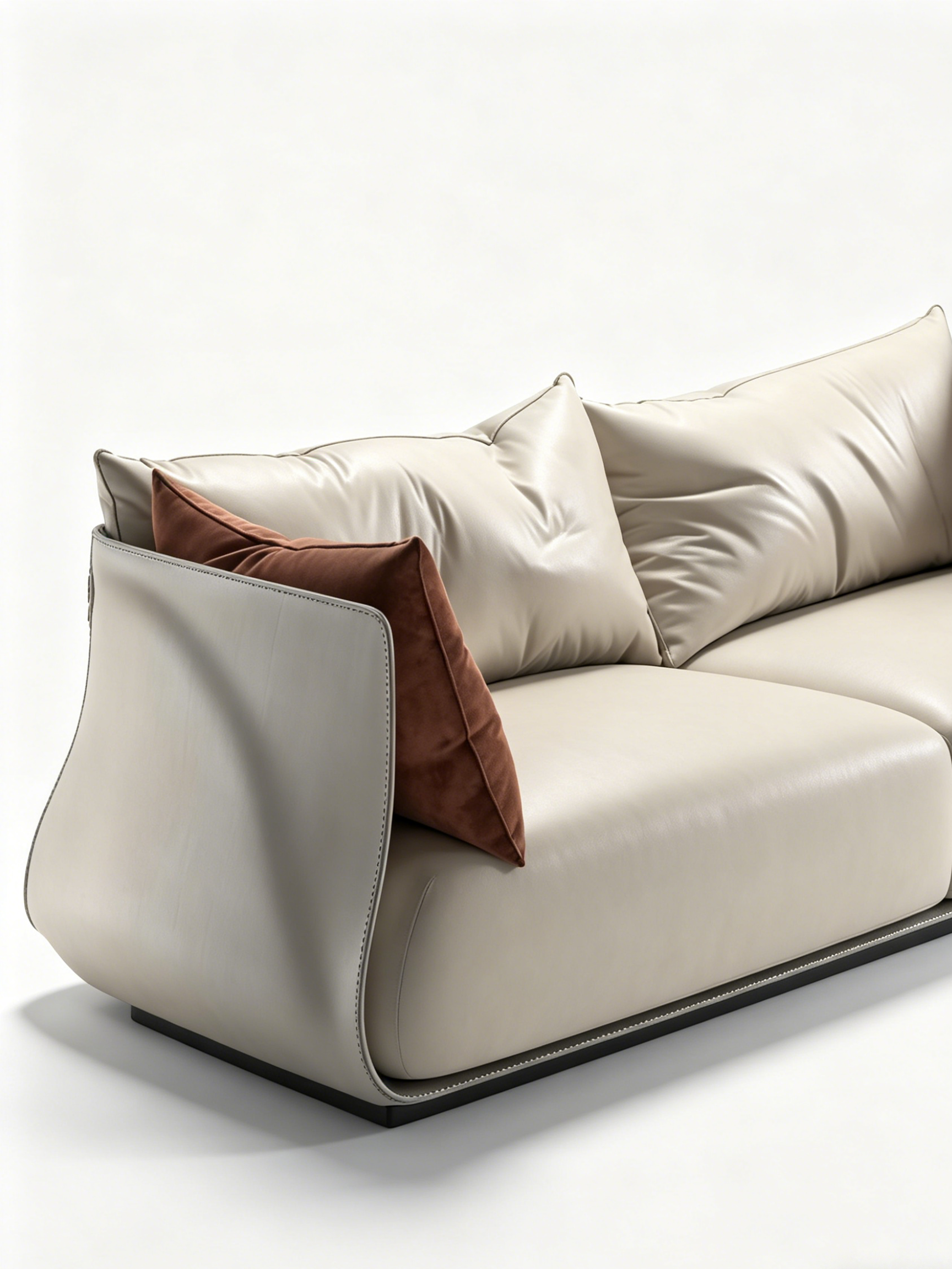 VELLUM Saddle Leather & Feather-Filled Sofa