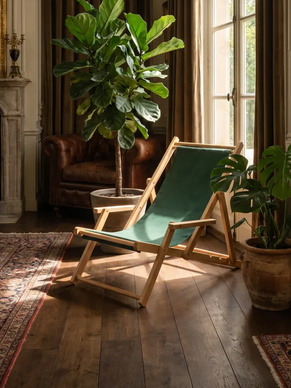 MAREA Folding Sling Chair with Armrests