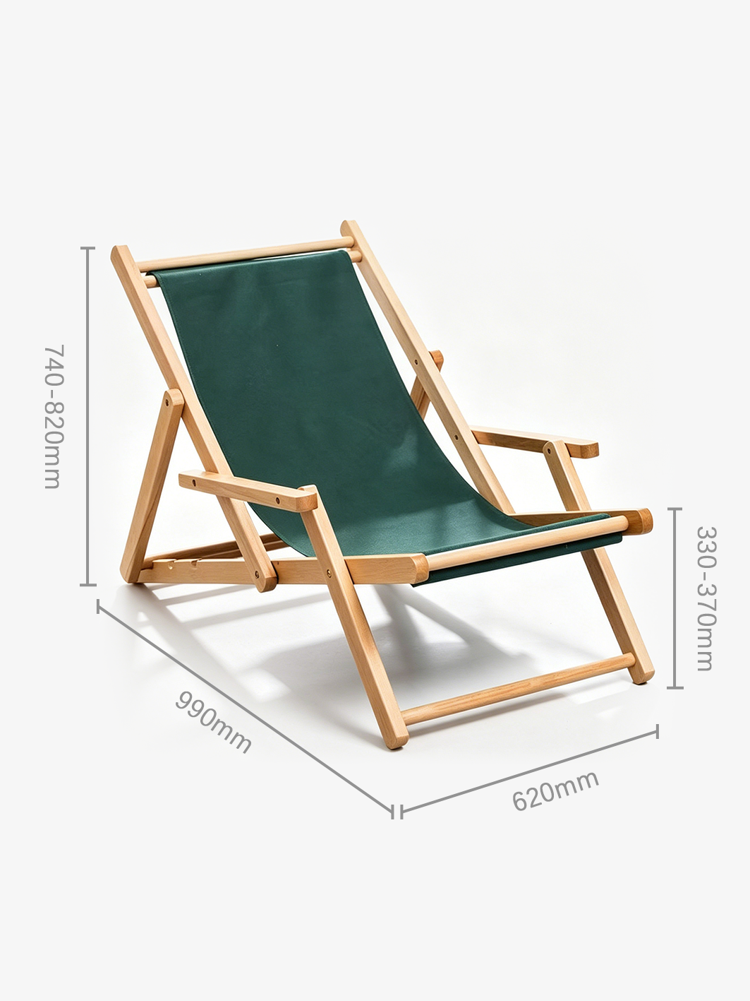 MAREA Folding Sling Chair with Armrests