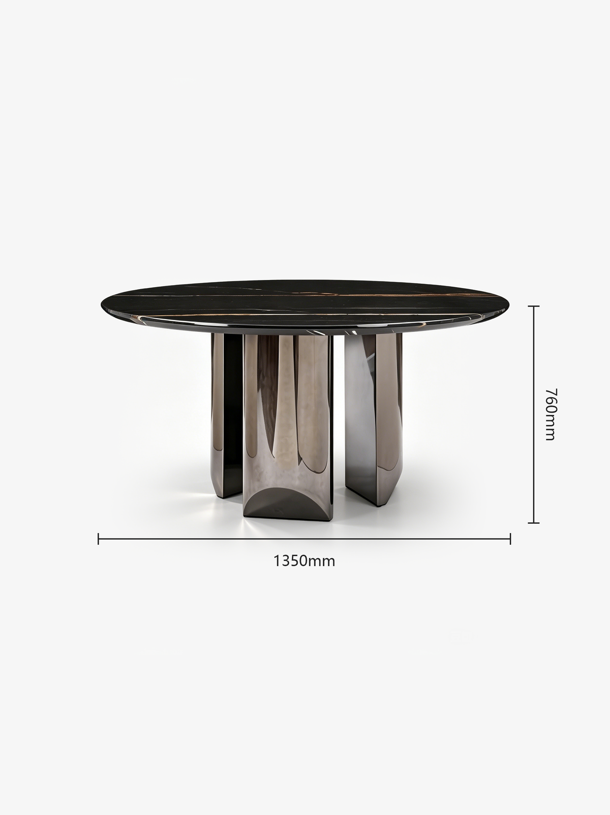 NOIR Laurent Marble Round Dining Table