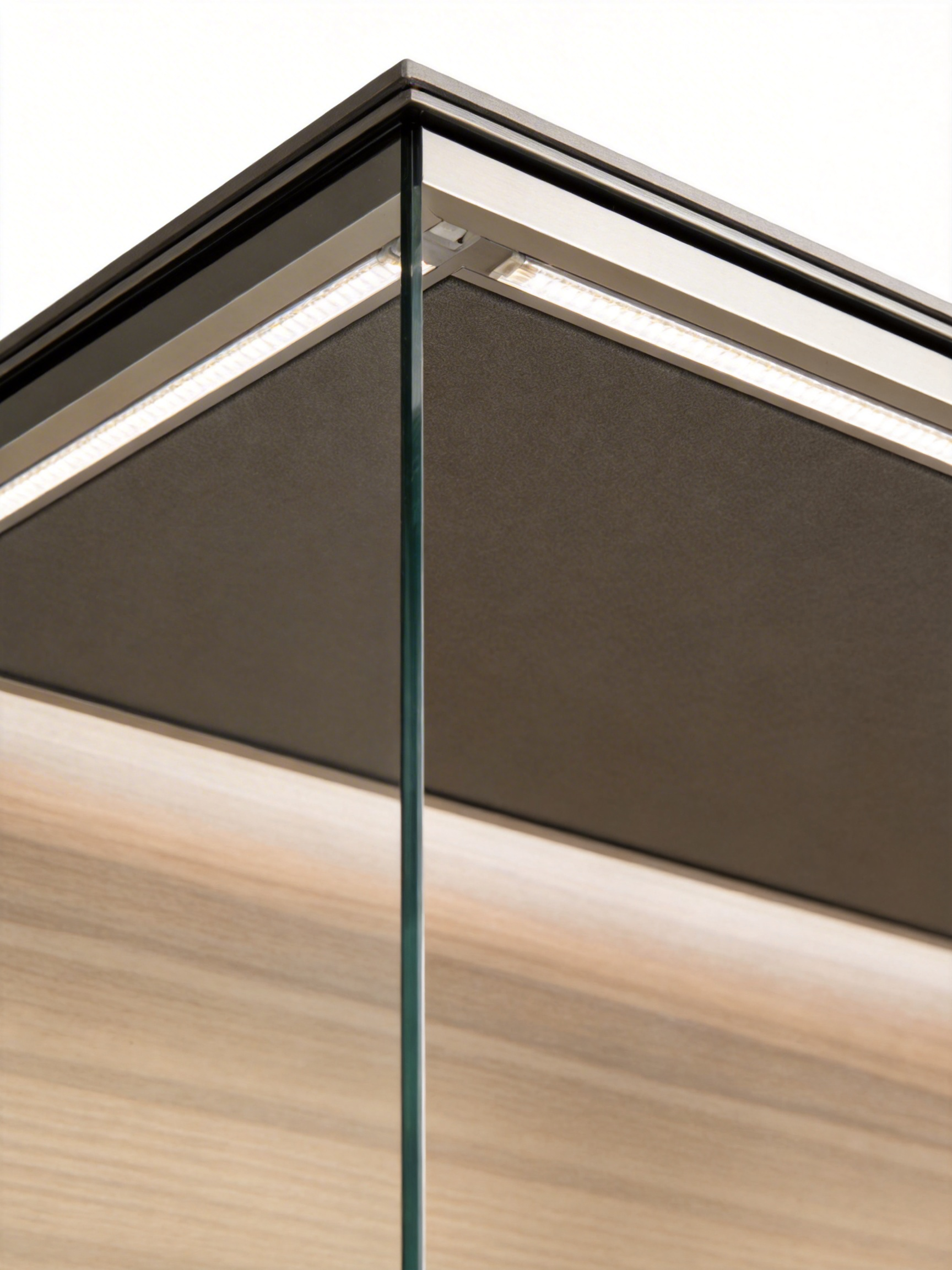 AETHER Tinted Glass & Gentleman Grey Steel Display Cabinet