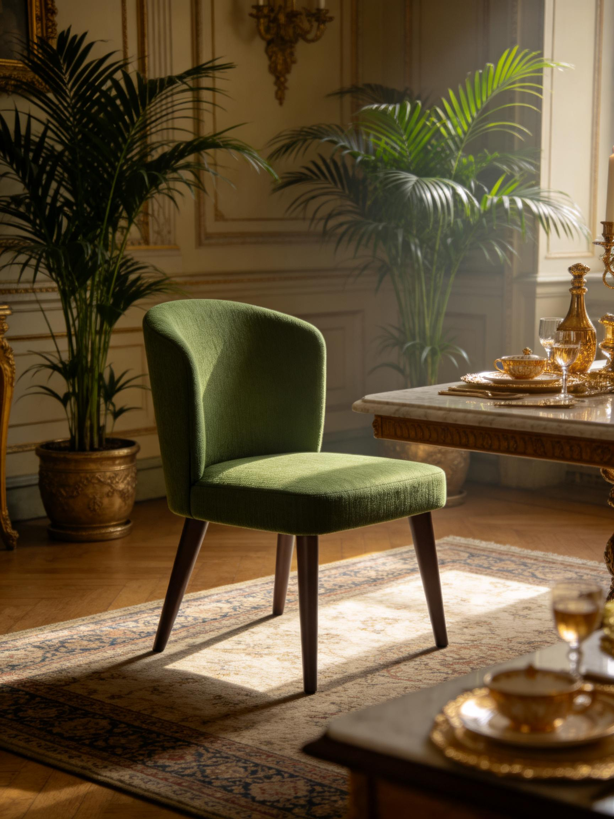 SYCAMORE Ash Wood Upholstered Dining Chair