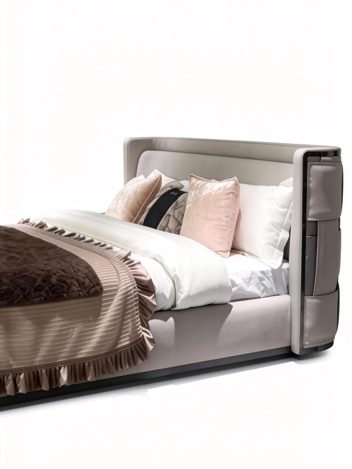 ELVAR Leather Super King Bed Frame