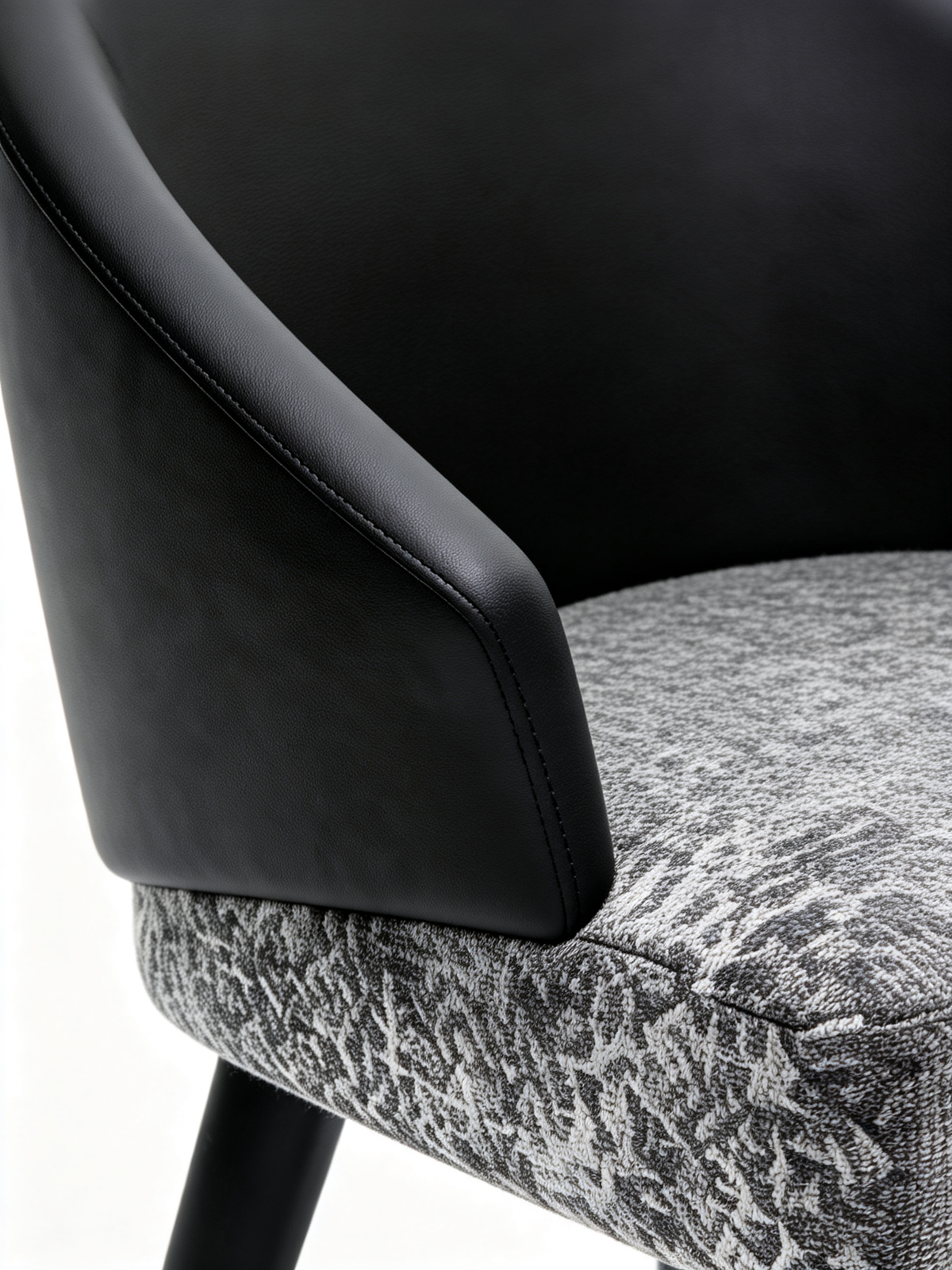 VEX Smoked Ash Upholstered Dining Chair