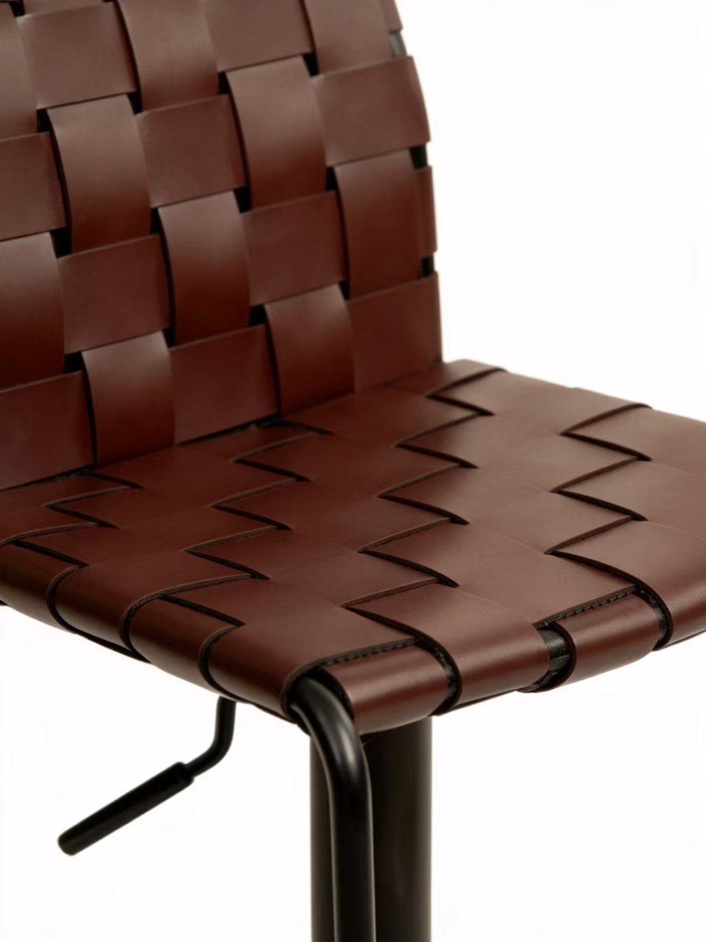RIVA Woven Saddle Leather Bar Stool