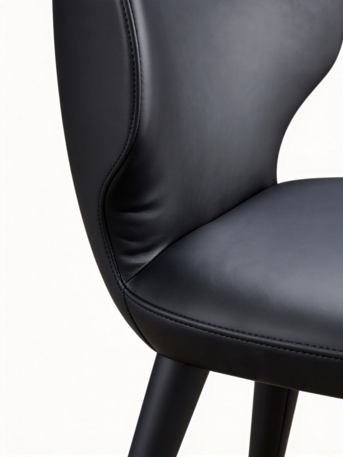 AERIAL Bouclé & Faux Leather Dining Chair