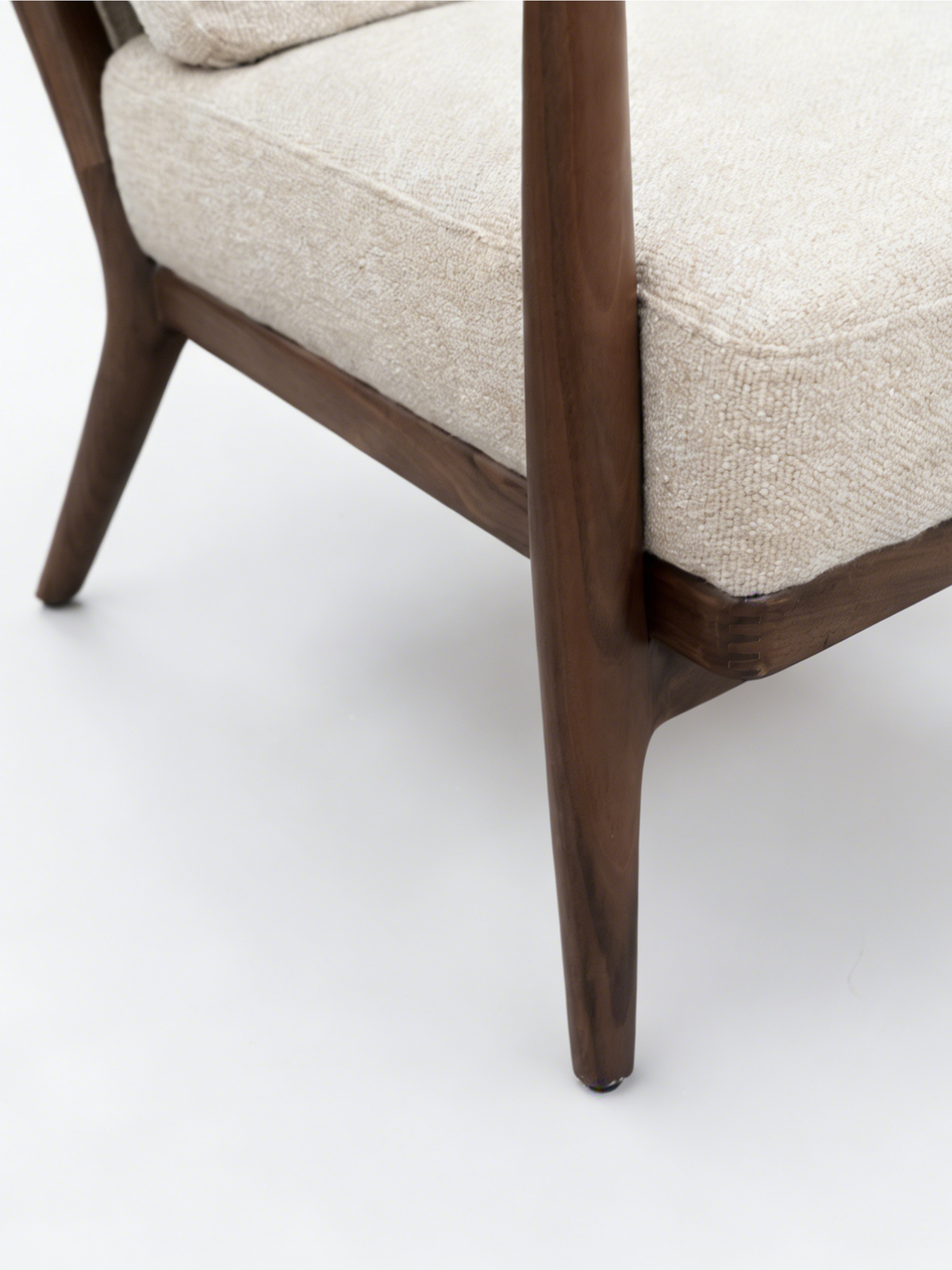 ALTO Solid Black Walnut High-Back Lounge Chair