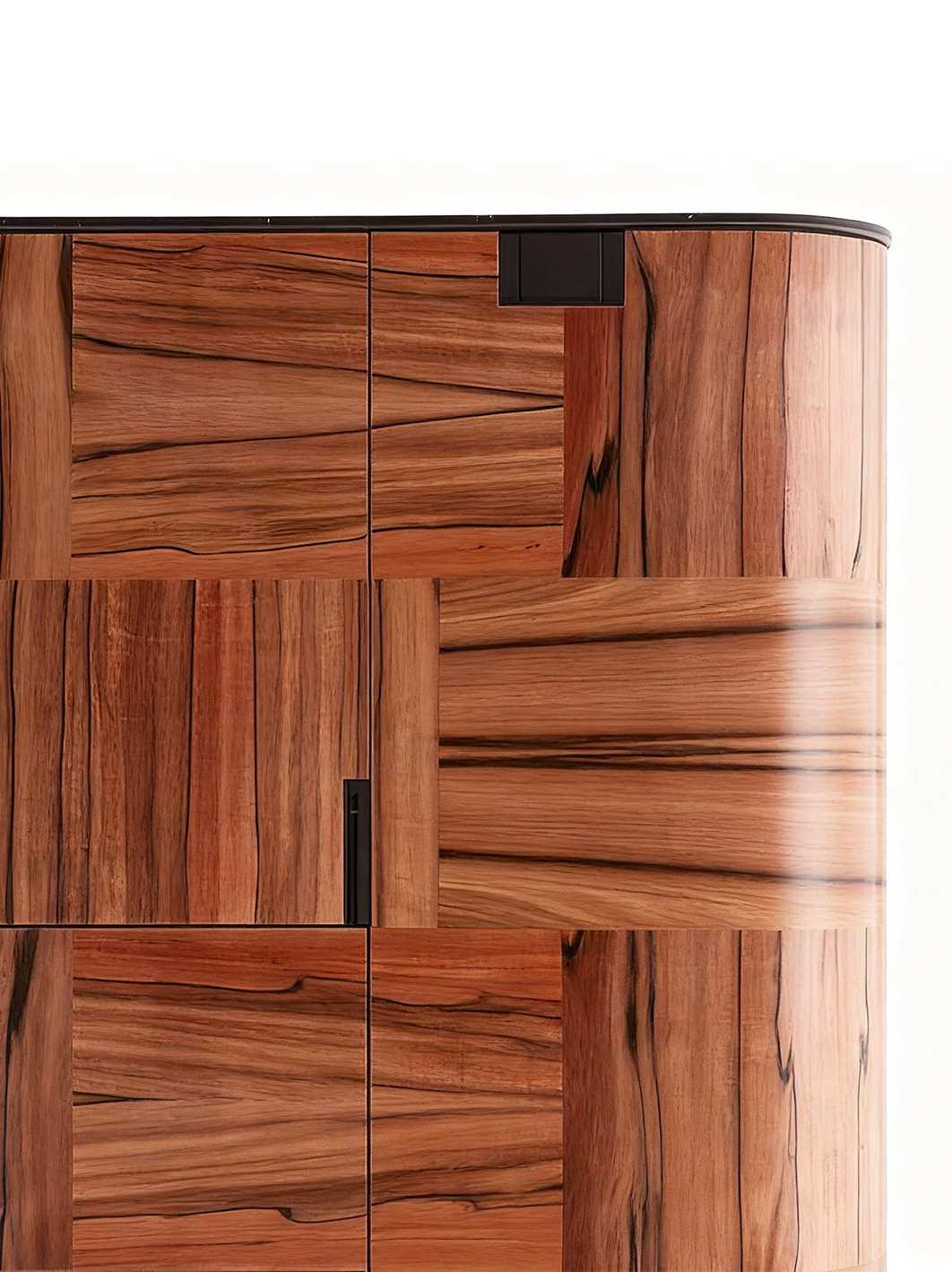 MOSA Applewood Inlay Sideboard with Rose Marble Top