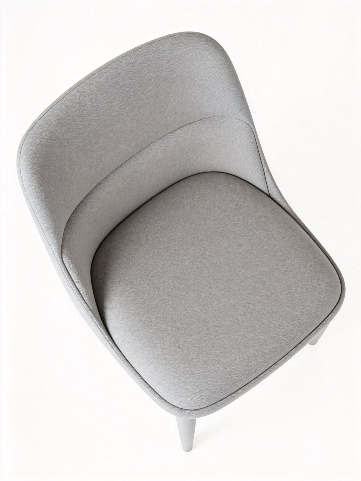 ELVIN Grey Fabric and Wood Dining Chair