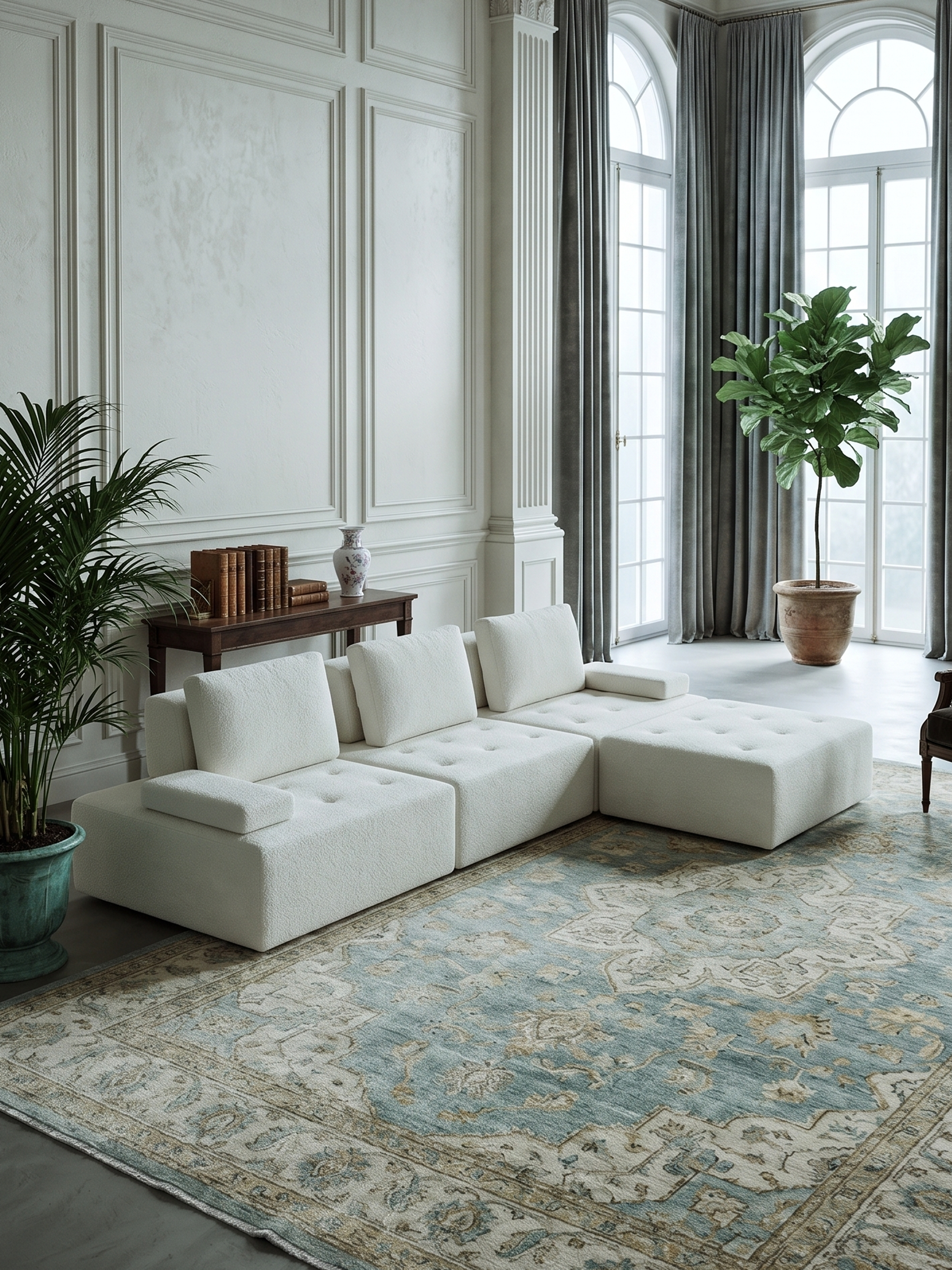 CLOUD 4-Seater Self-Expanding Sofa & Ottoman Set