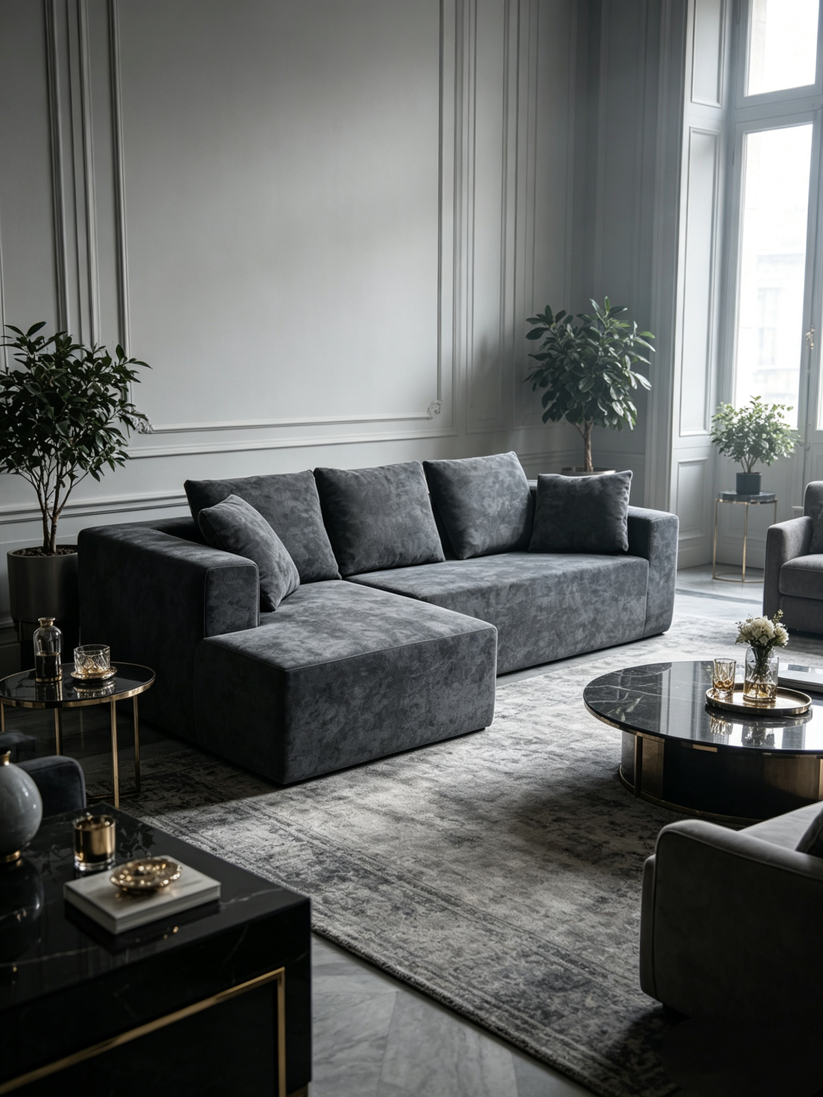SLATE 3-Seater Self-Expanding Corner Sofa