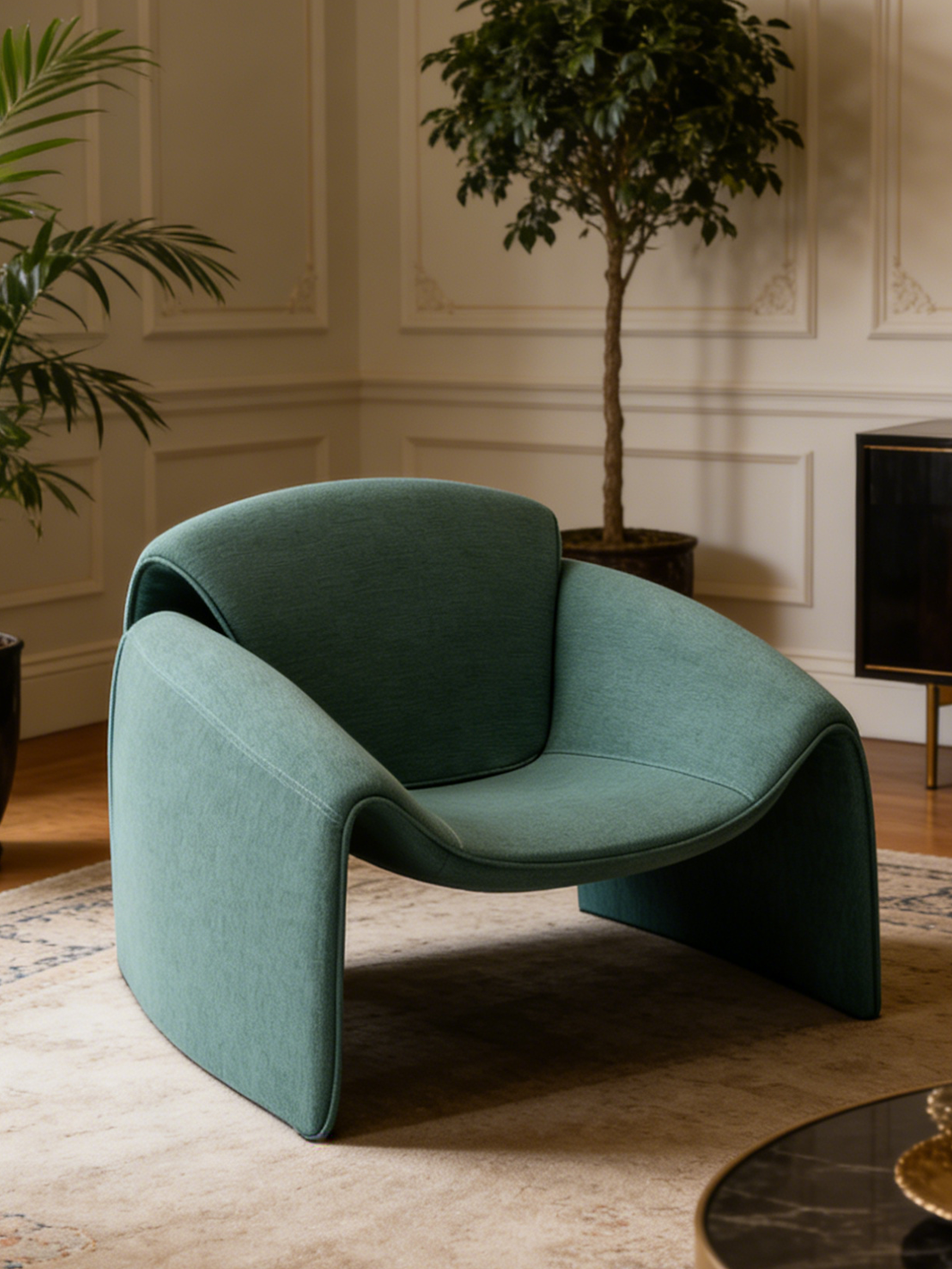 MIRA Sculptural Fabric Lounge Chair