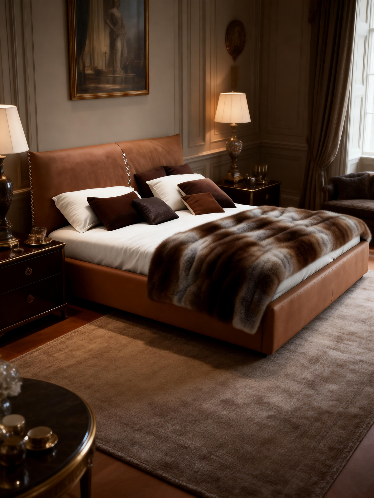 BENTLEY Full Leather Super King Bed Frame