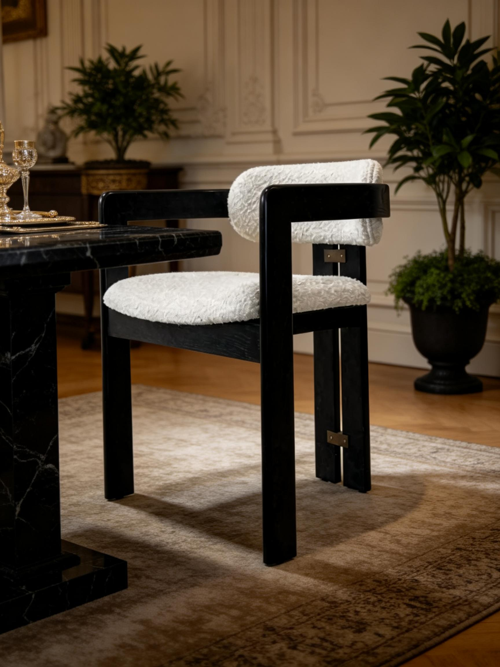 RENNE Textured Fabric Dining Chair