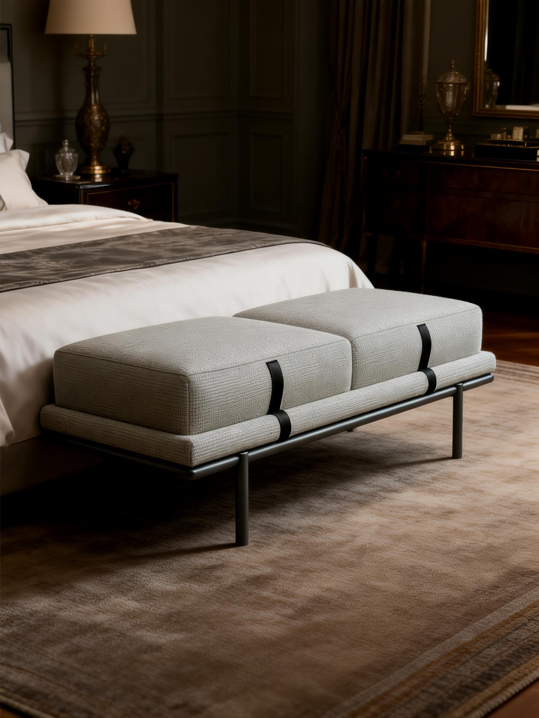 LINA Upholstered End-of-Bed Bench