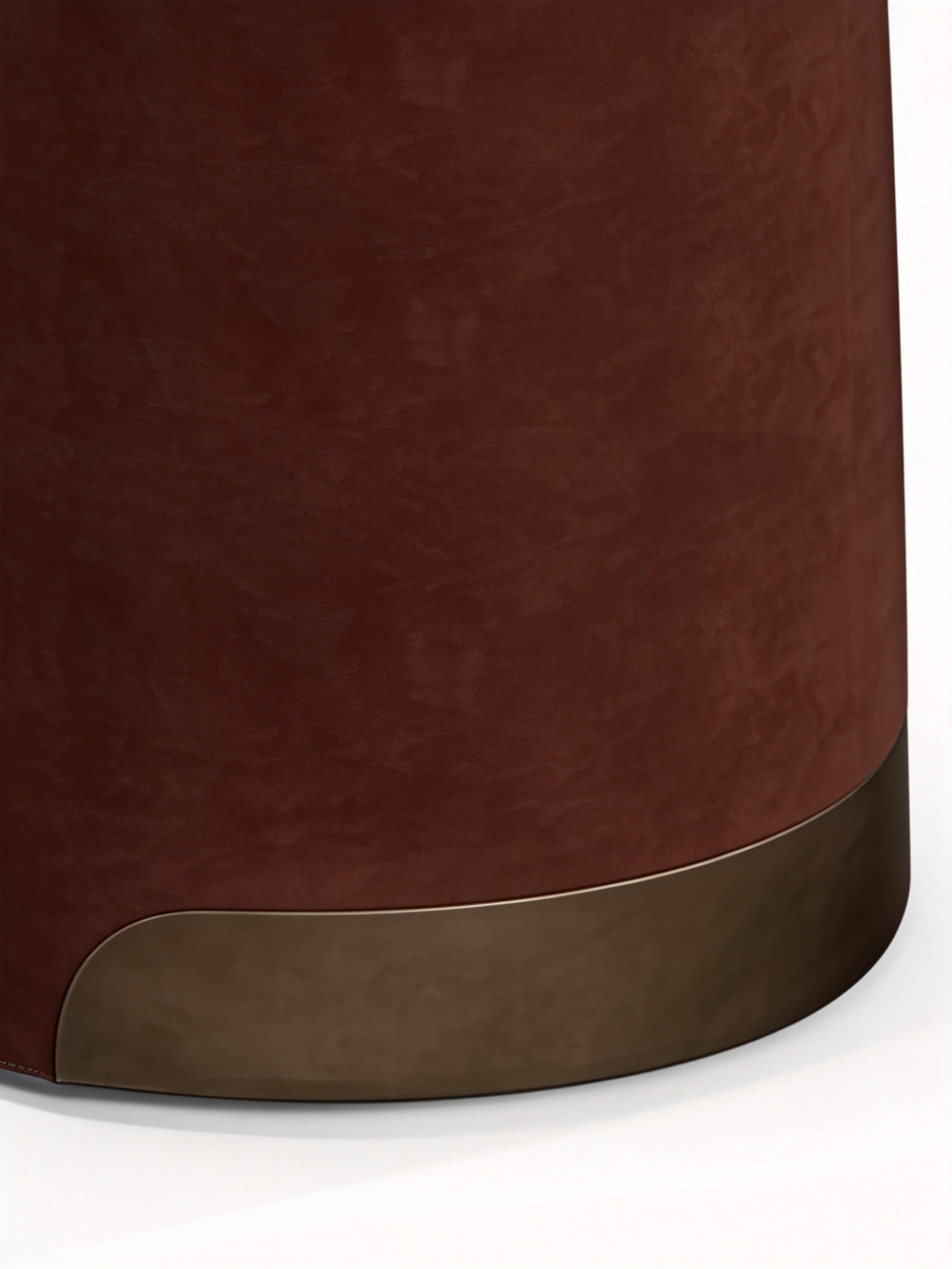 CIRCA Saddle Leather & Suede Fabric Dressing Stool