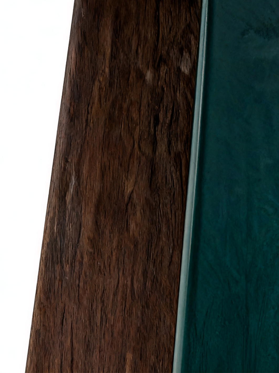 MICA Charcoal Marble & Saddle Leather Side Table